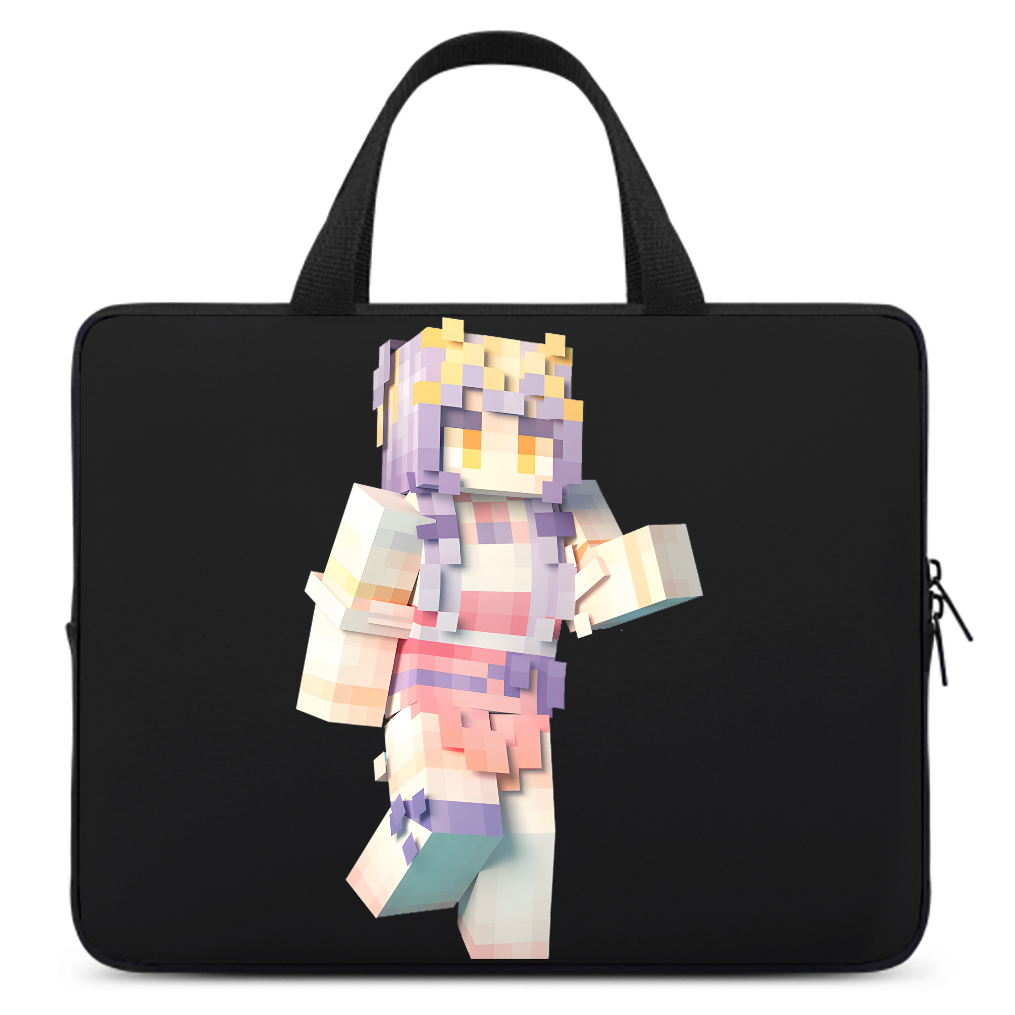 （画像用） マインクラフト ブロックの世界 Minecraft MC Block world 手提げノートパソコンバッグ