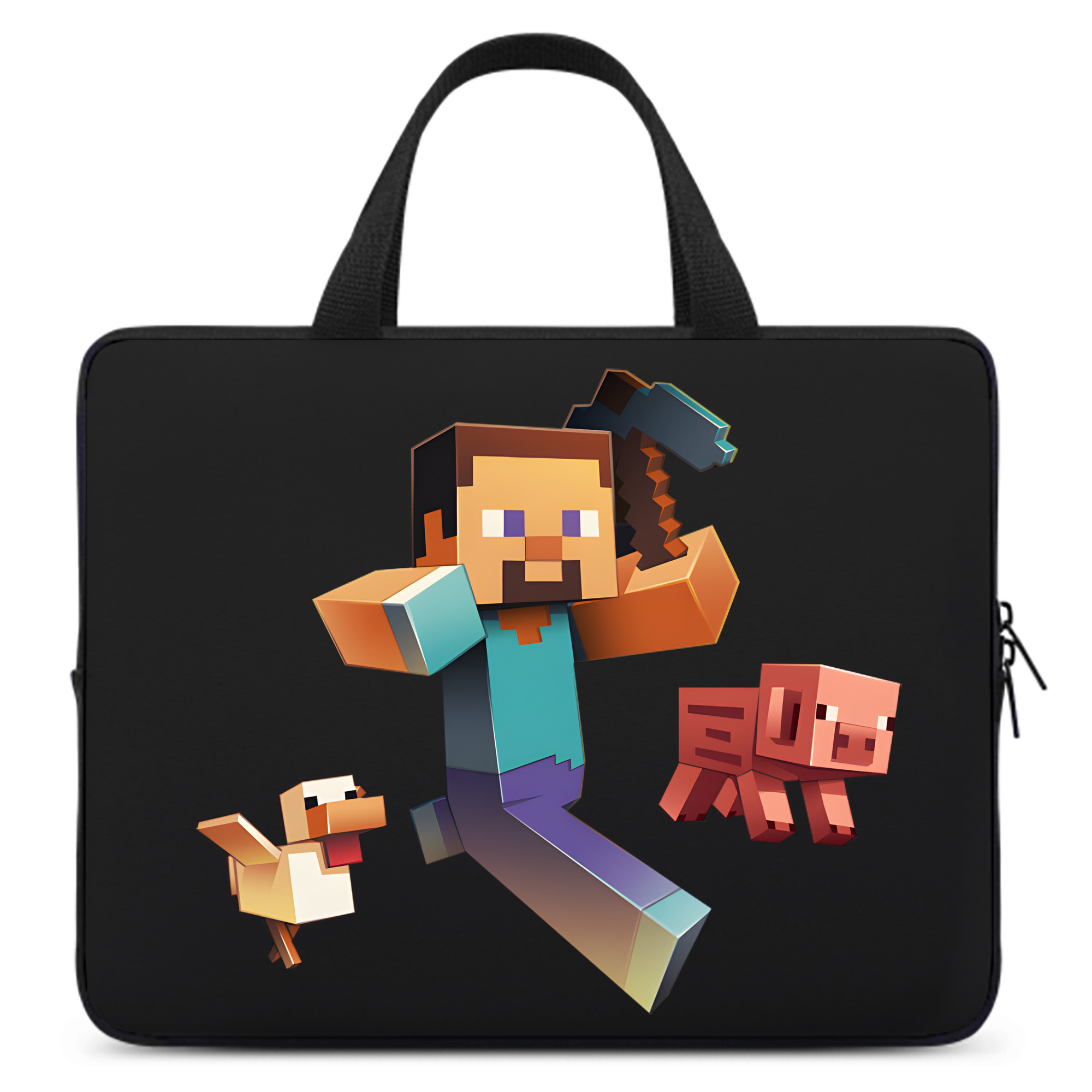 （画像用） マインクラフト ブロックの世界 Minecraft MC Block world 手提げノートパソコンバッグ