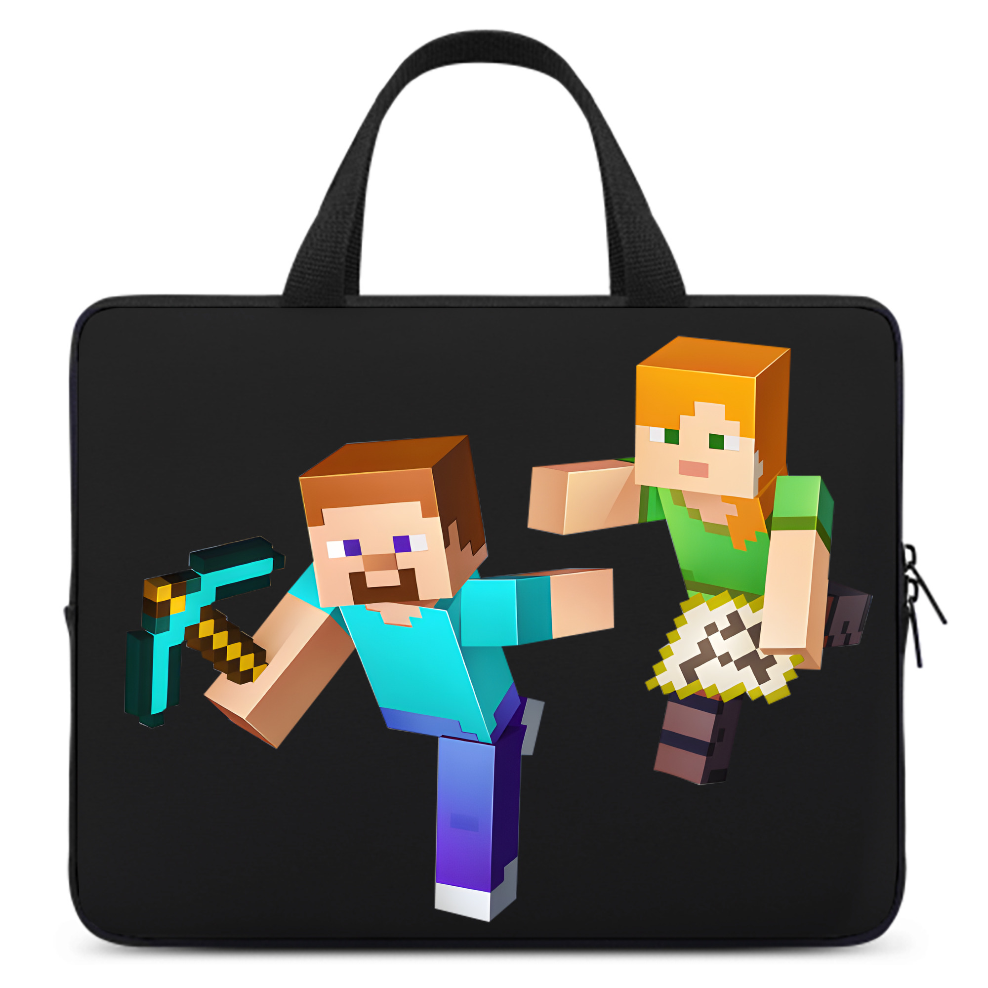 （画像用） マインクラフト ブロックの世界 Minecraft MC Block world 手提げノートパソコンバッグ