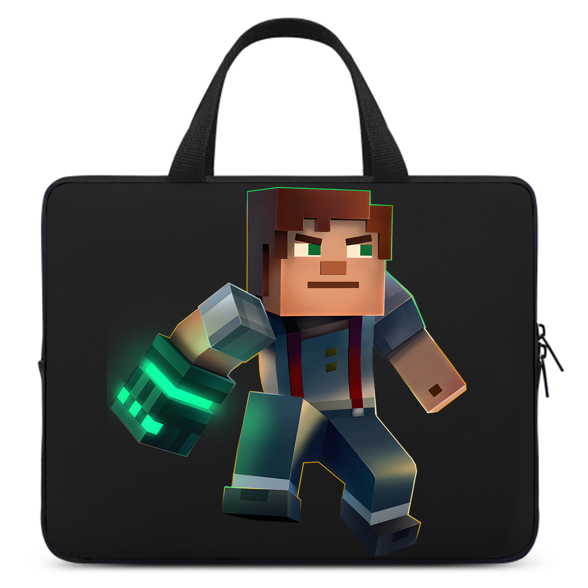 （画像用） マインクラフト ブロックの世界 Minecraft MC Block world 手提げノートパソコンバッグ