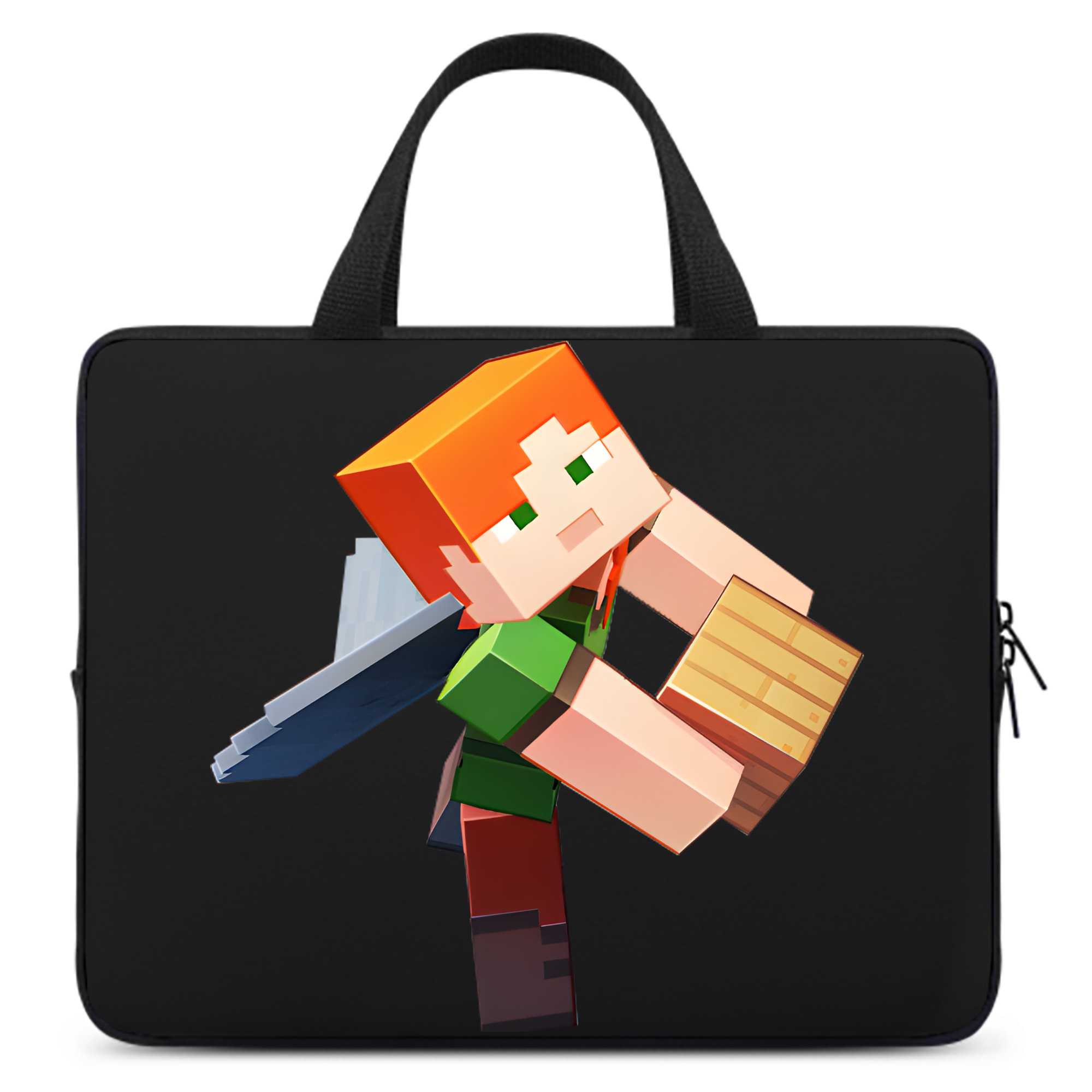 （画像用） マインクラフト ブロックの世界 Minecraft MC Block world 手提げノートパソコンバッグ