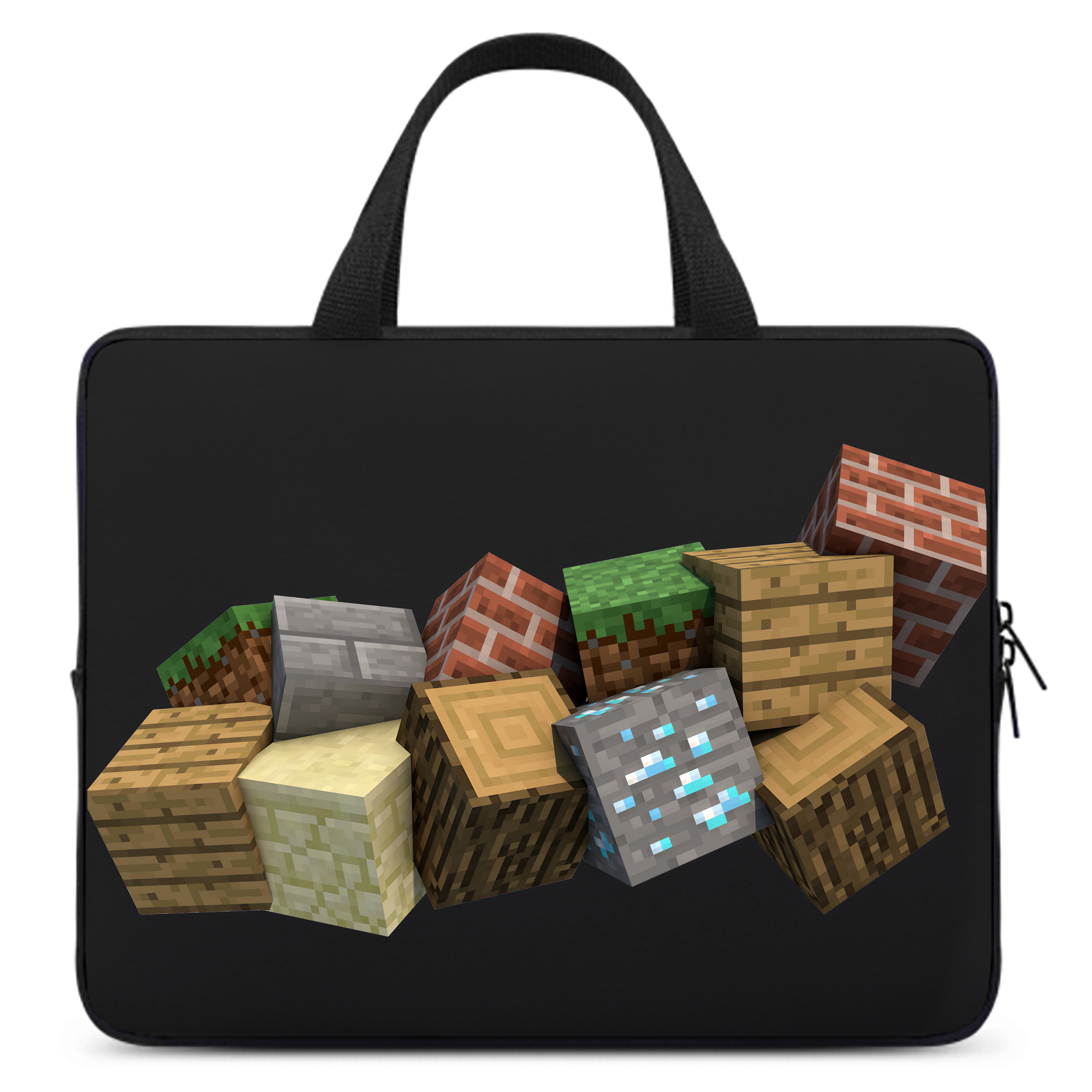 （画像用） マインクラフト ブロックの世界 Minecraft MC Block world 手提げノートパソコンバッグ