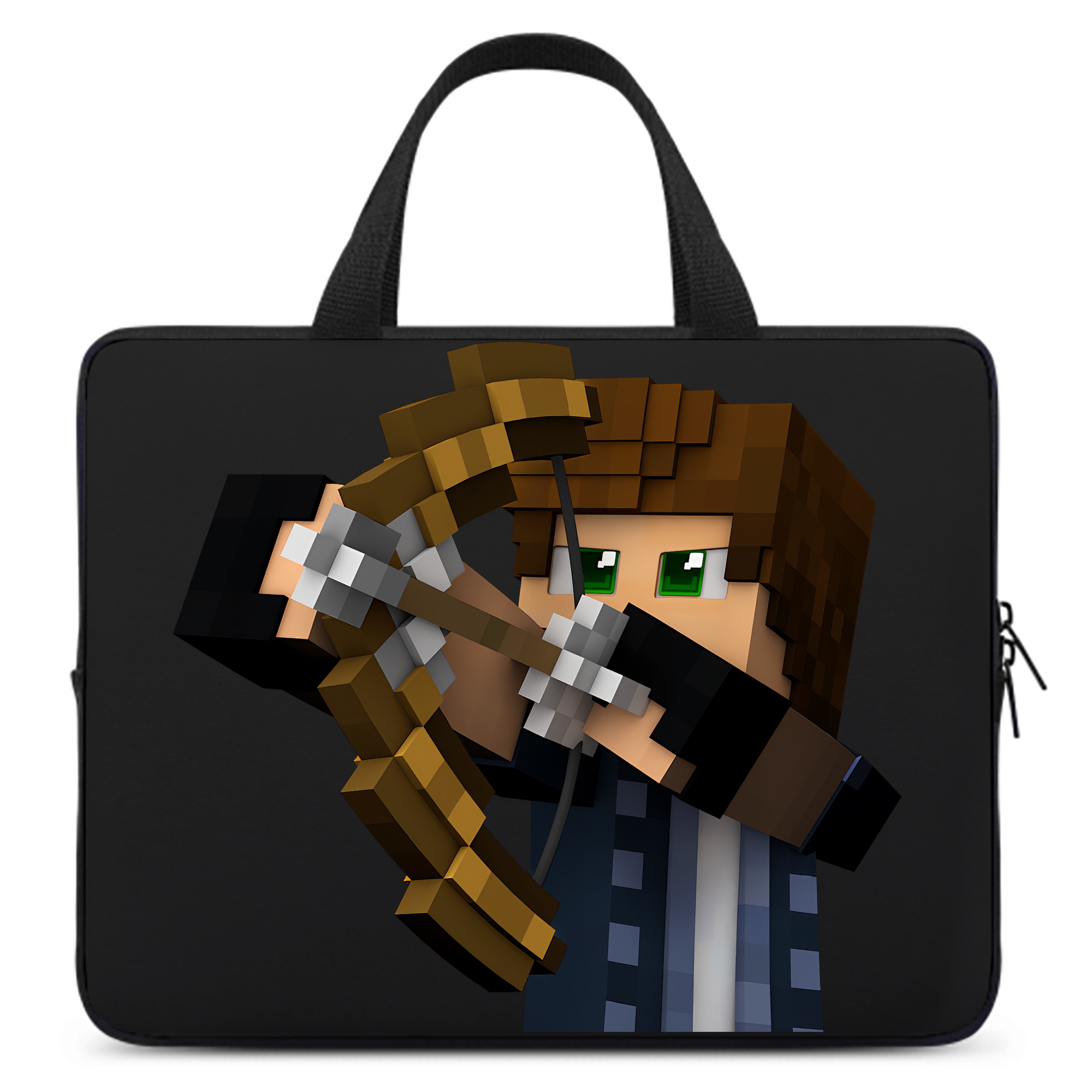 （画像用） マインクラフト ブロックの世界 Minecraft MC Block world 手提げノートパソコンバッグ