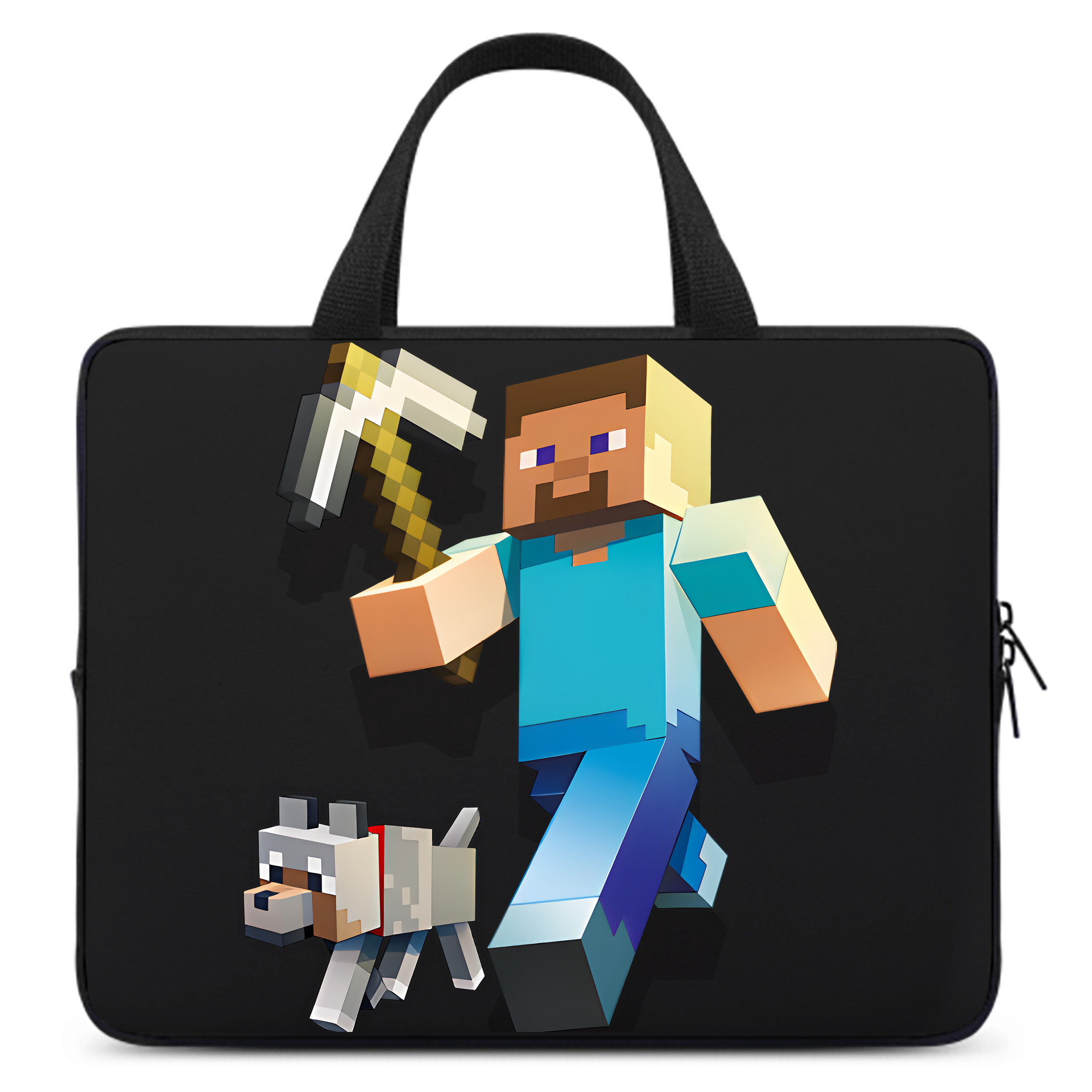 （画像用） マインクラフト ブロックの世界 Minecraft MC Block world 手提げノートパソコンバッグ