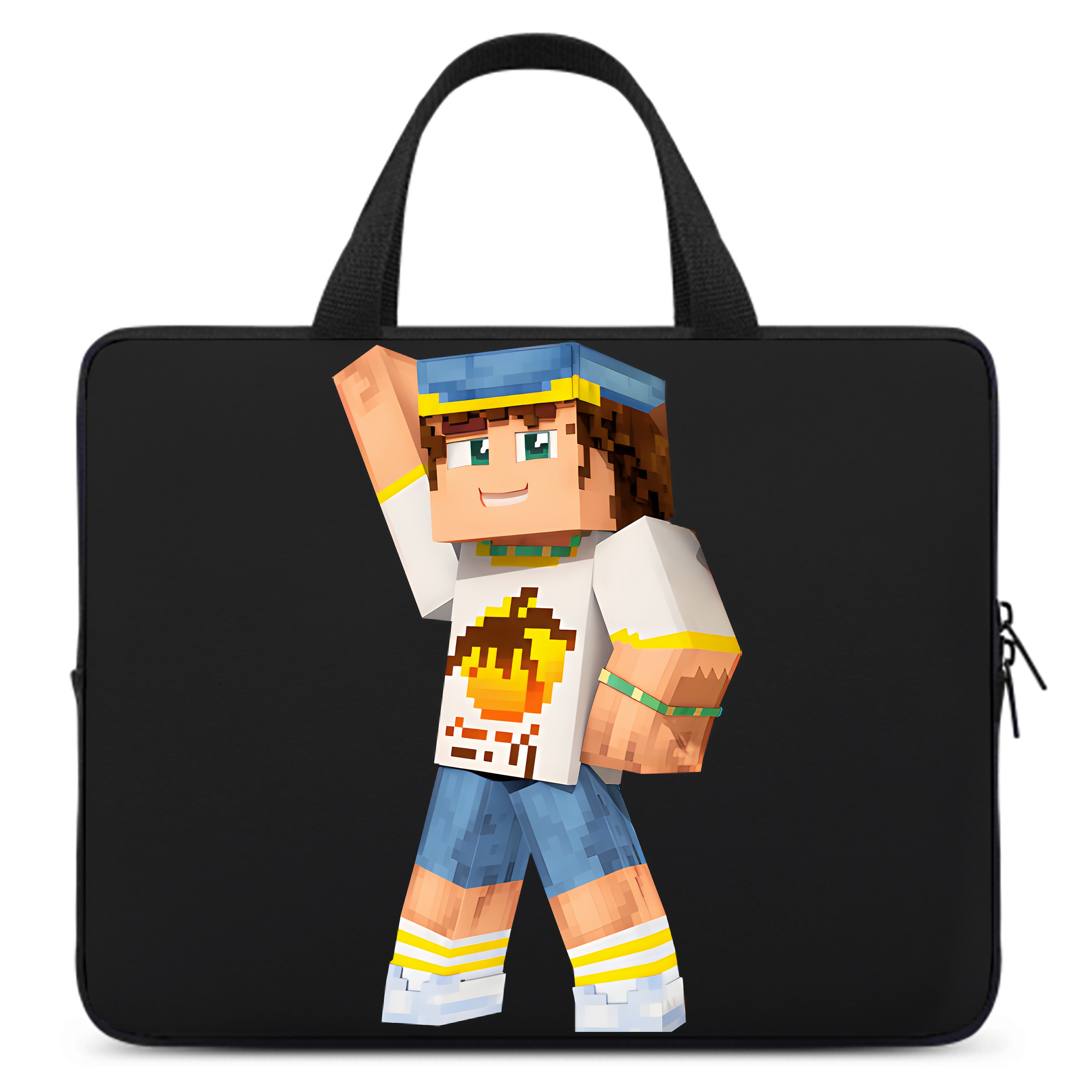 （画像用） マインクラフト ブロックの世界 Minecraft MC Block world 手提げノートパソコンバッグ