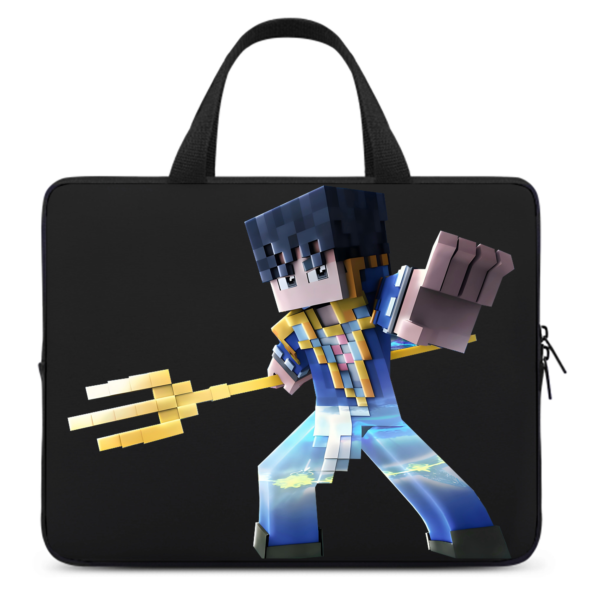 （画像用） マインクラフト ブロックの世界 Minecraft MC Block world 手提げノートパソコンバッグ