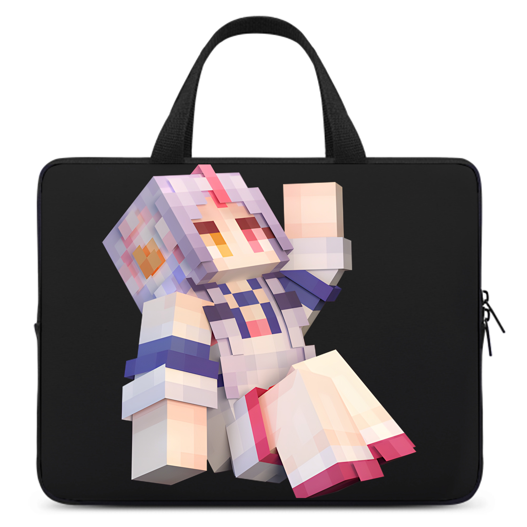 （画像用） マインクラフト ブロックの世界 Minecraft MC Block world 手提げノートパソコンバッグ