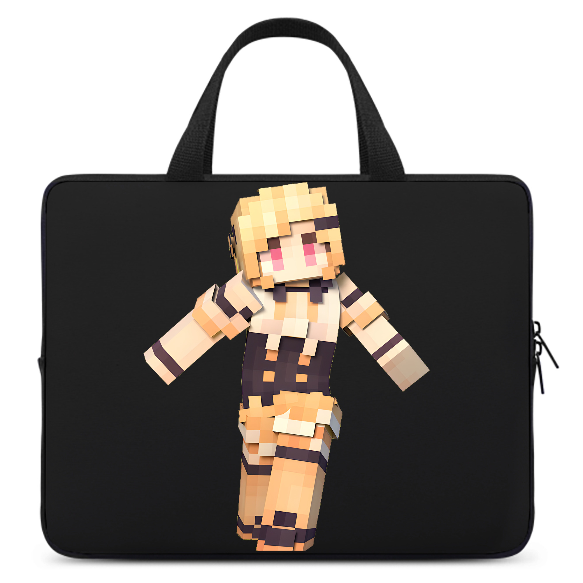 （画像用） マインクラフト ブロックの世界 Minecraft MC Block world 手提げノートパソコンバッグ