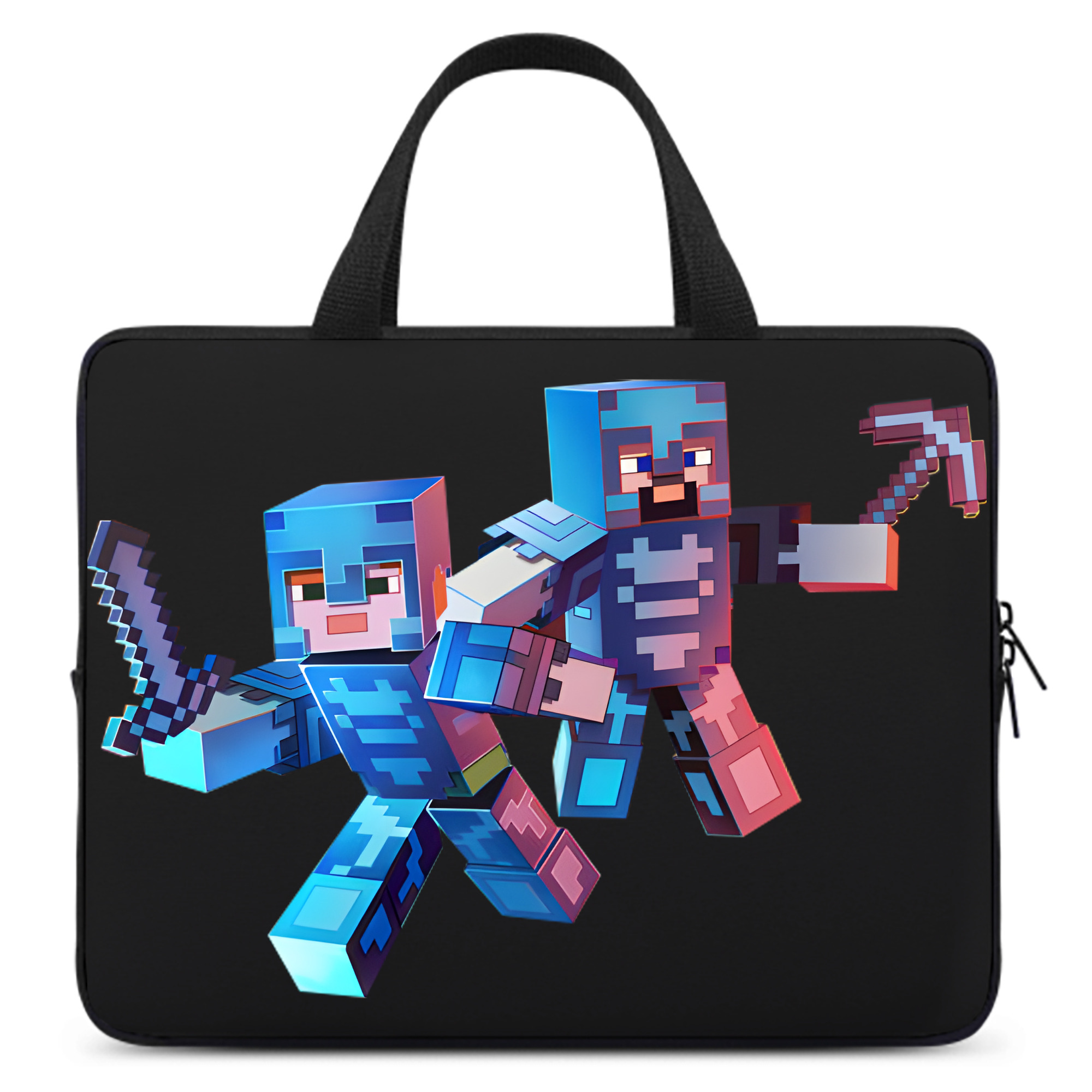 （画像用） マインクラフト ブロックの世界 Minecraft MC Block world 手提げノートパソコンバッグ