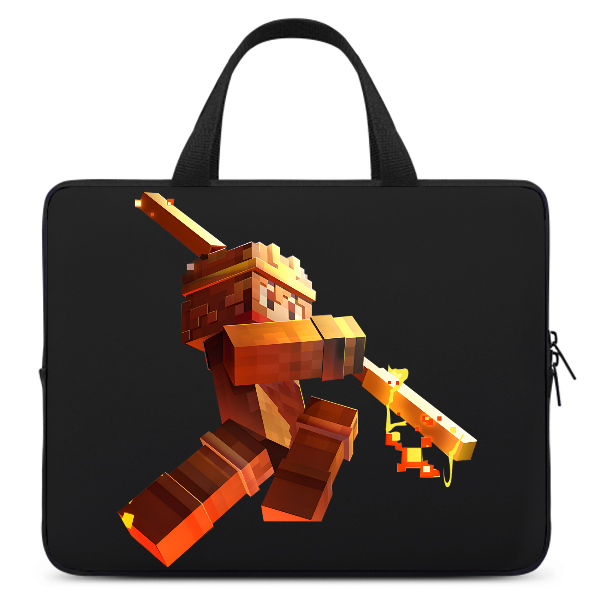 （画像用） マインクラフト ブロックの世界 Minecraft MC Block world 手提げノートパソコンバッグ