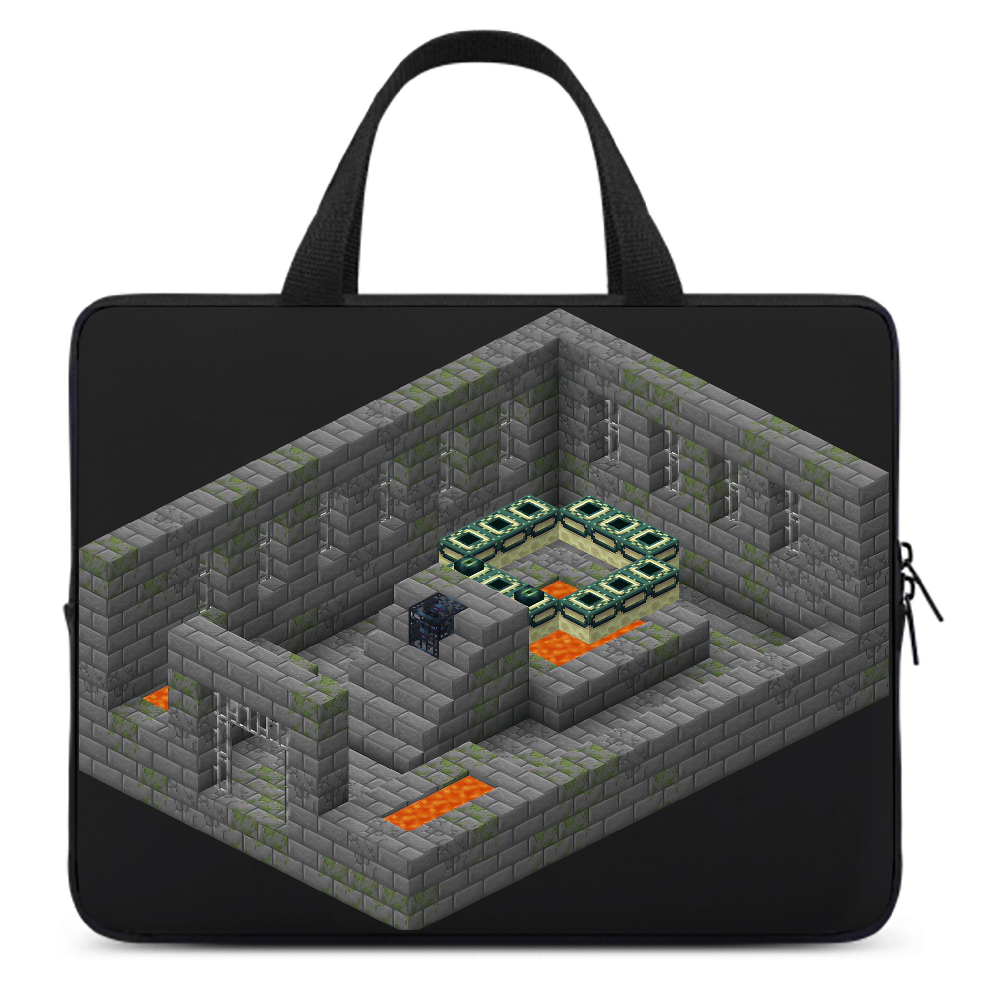 （画像用） マインクラフト ブロックの世界 Minecraft MC Block world 手提げノートパソコンバッグ