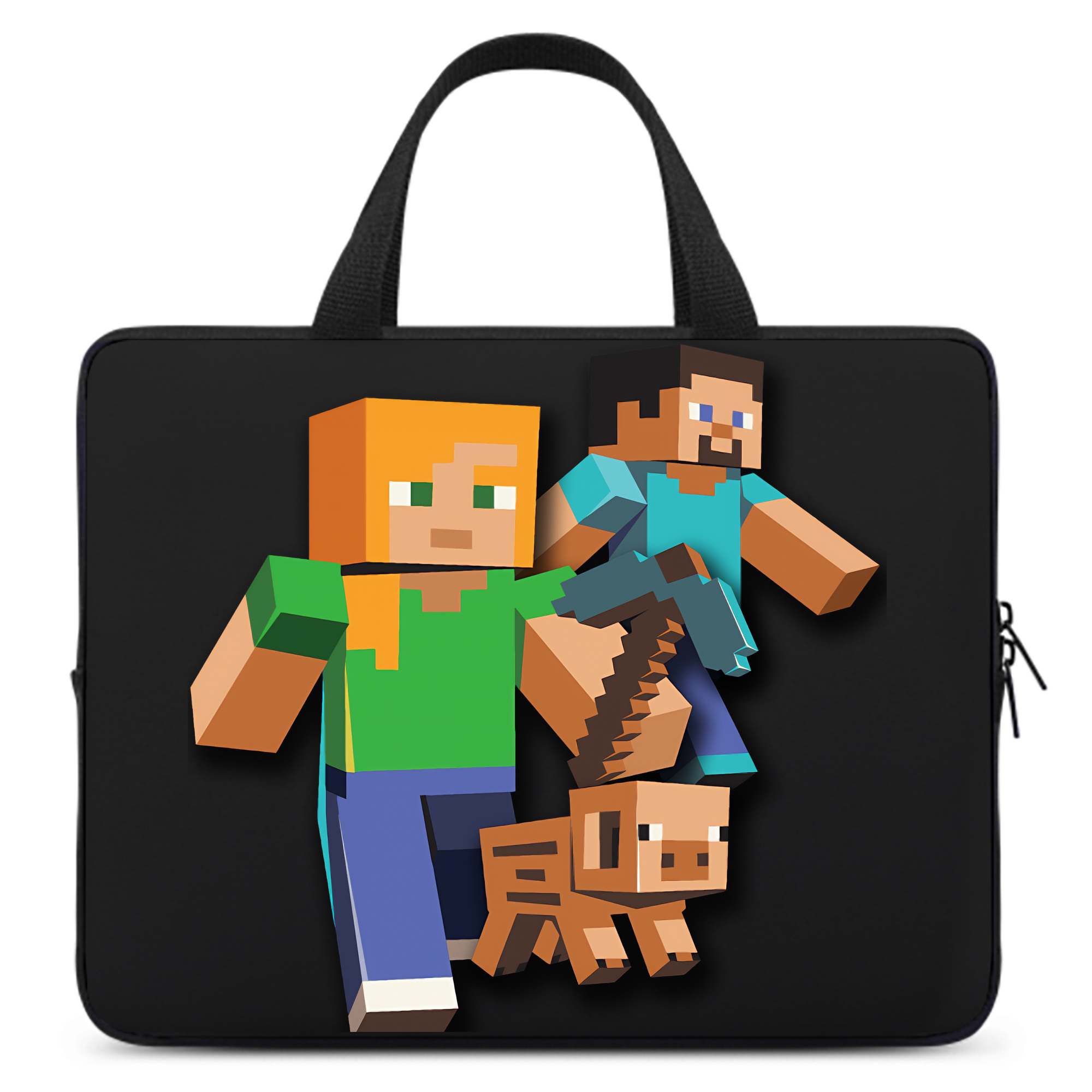（画像用） マインクラフト ブロックの世界 Minecraft MC Block world 手提げノートパソコンバッグ