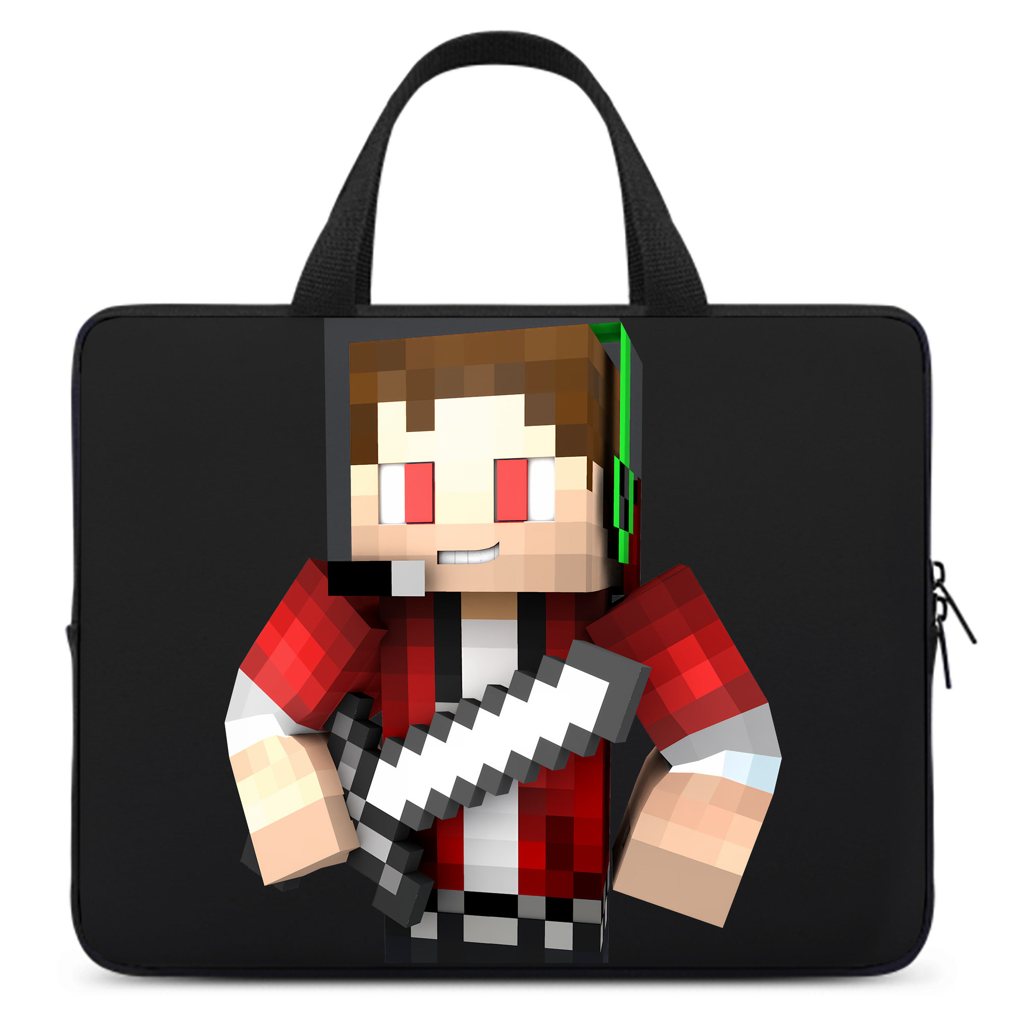 （画像用） マインクラフト ブロックの世界 Minecraft MC Block world 手提げノートパソコンバッグ