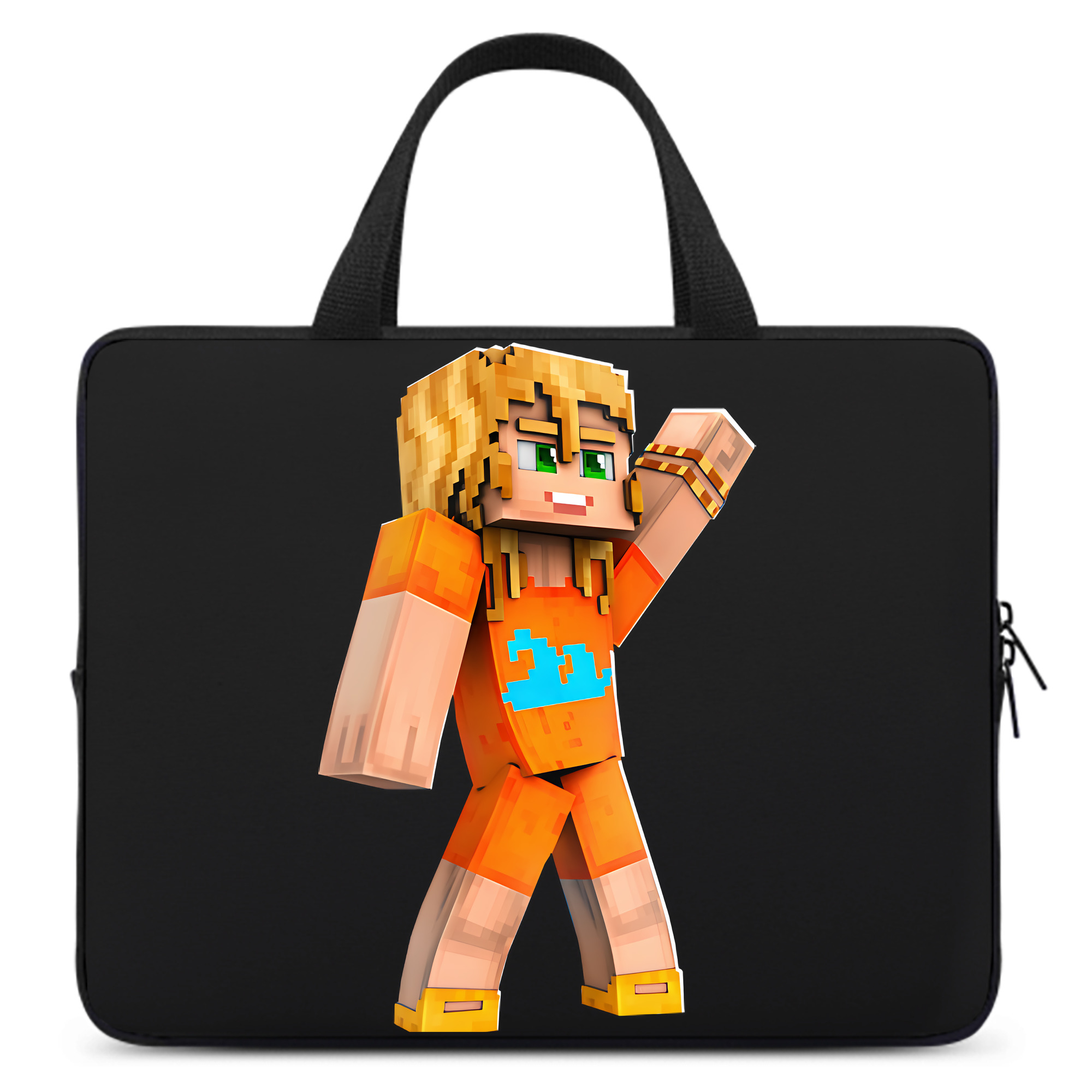 （画像用） マインクラフト ブロックの世界 Minecraft MC Block world 手提げノートパソコンバッグ