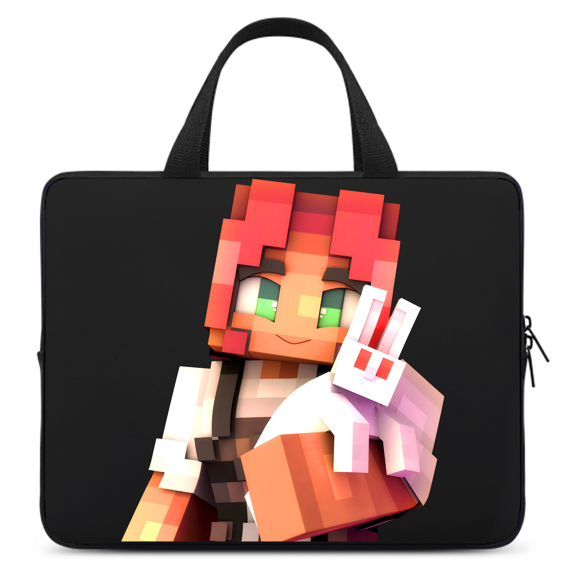 （画像用） マインクラフト ブロックの世界 Minecraft MC Block world 手提げノートパソコンバッグ