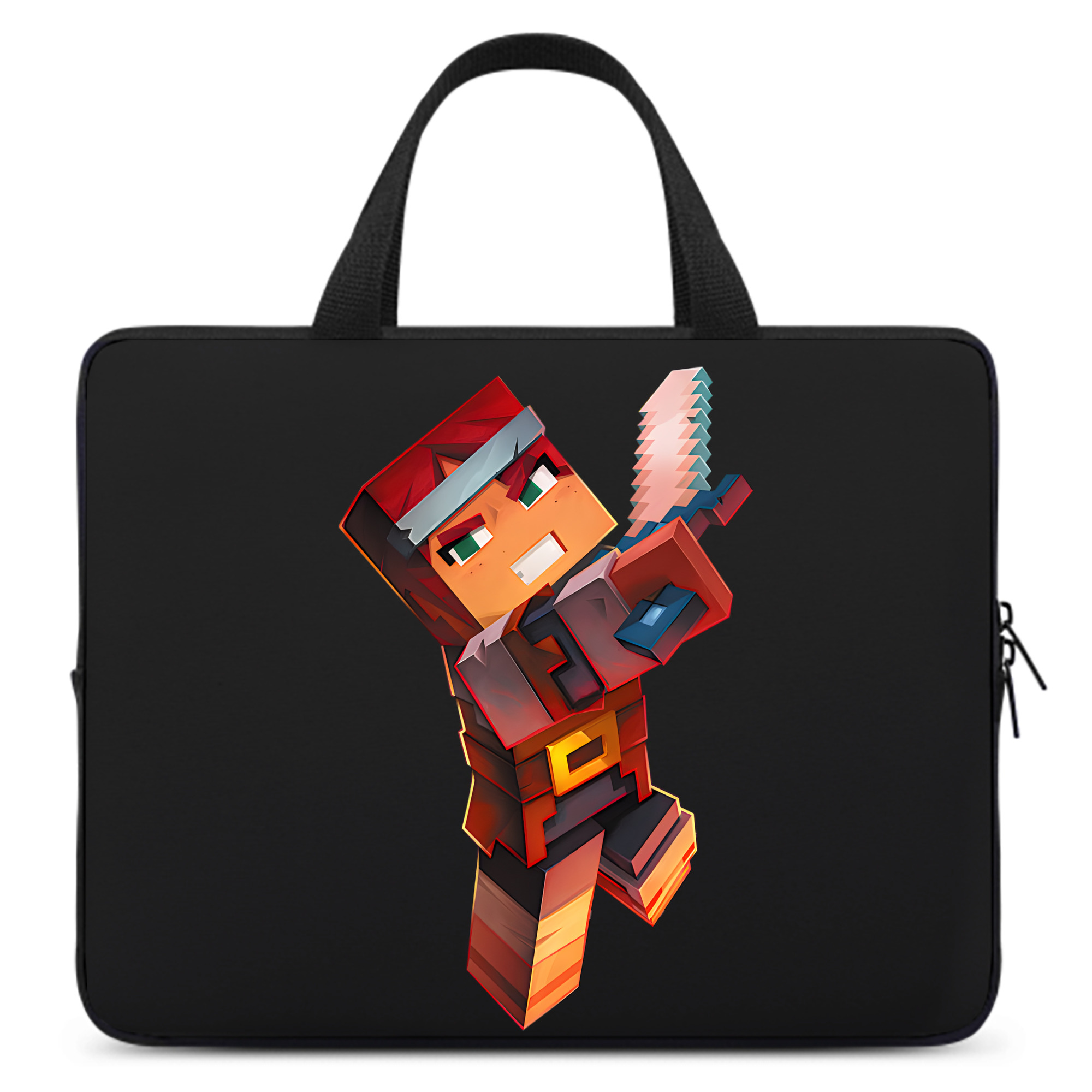 （画像用） マインクラフト ブロックの世界 Minecraft MC Block world 手提げノートパソコンバッグ