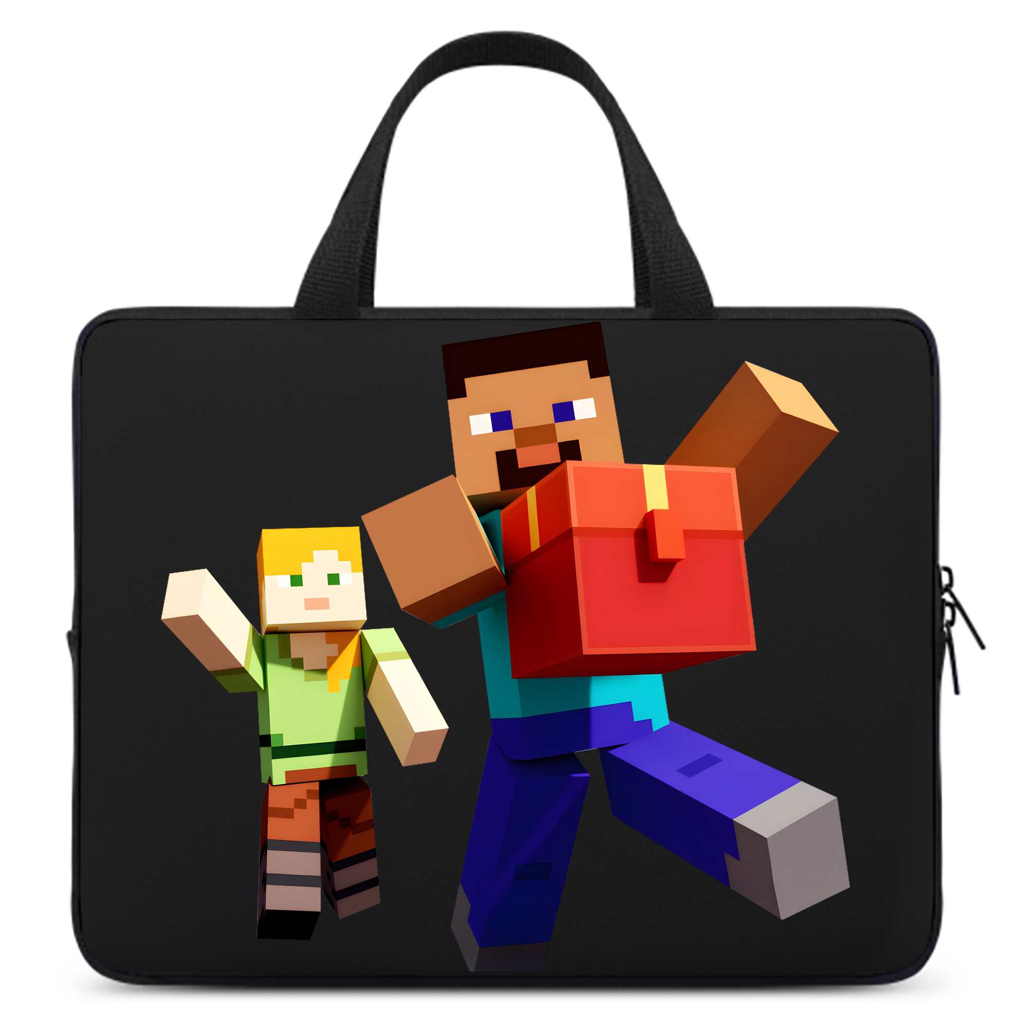 （画像用） マインクラフト ブロックの世界 Minecraft MC Block world 手提げノートパソコンバッグ