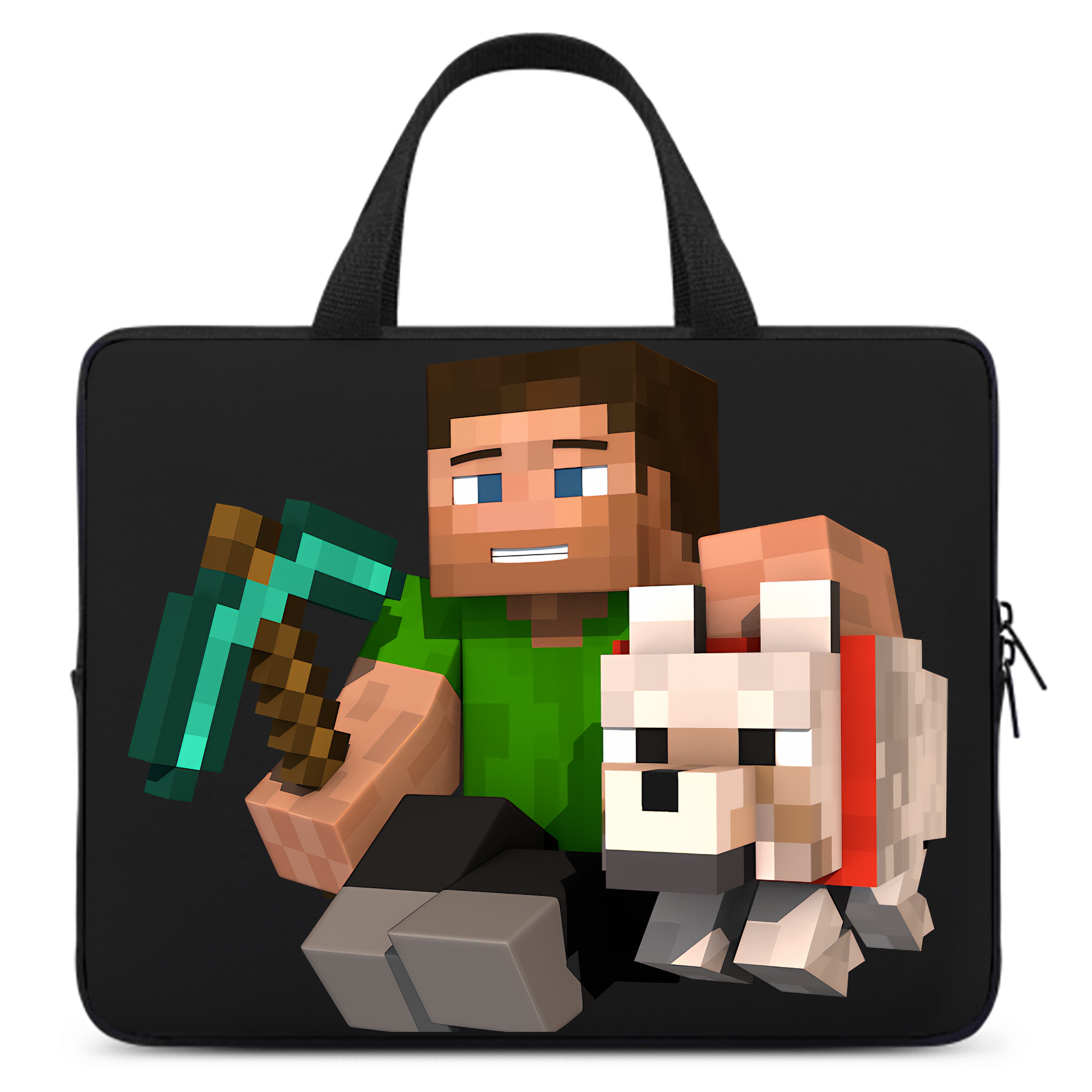 （画像用） マインクラフト ブロックの世界 Minecraft MC Block world 手提げノートパソコンバッグ
