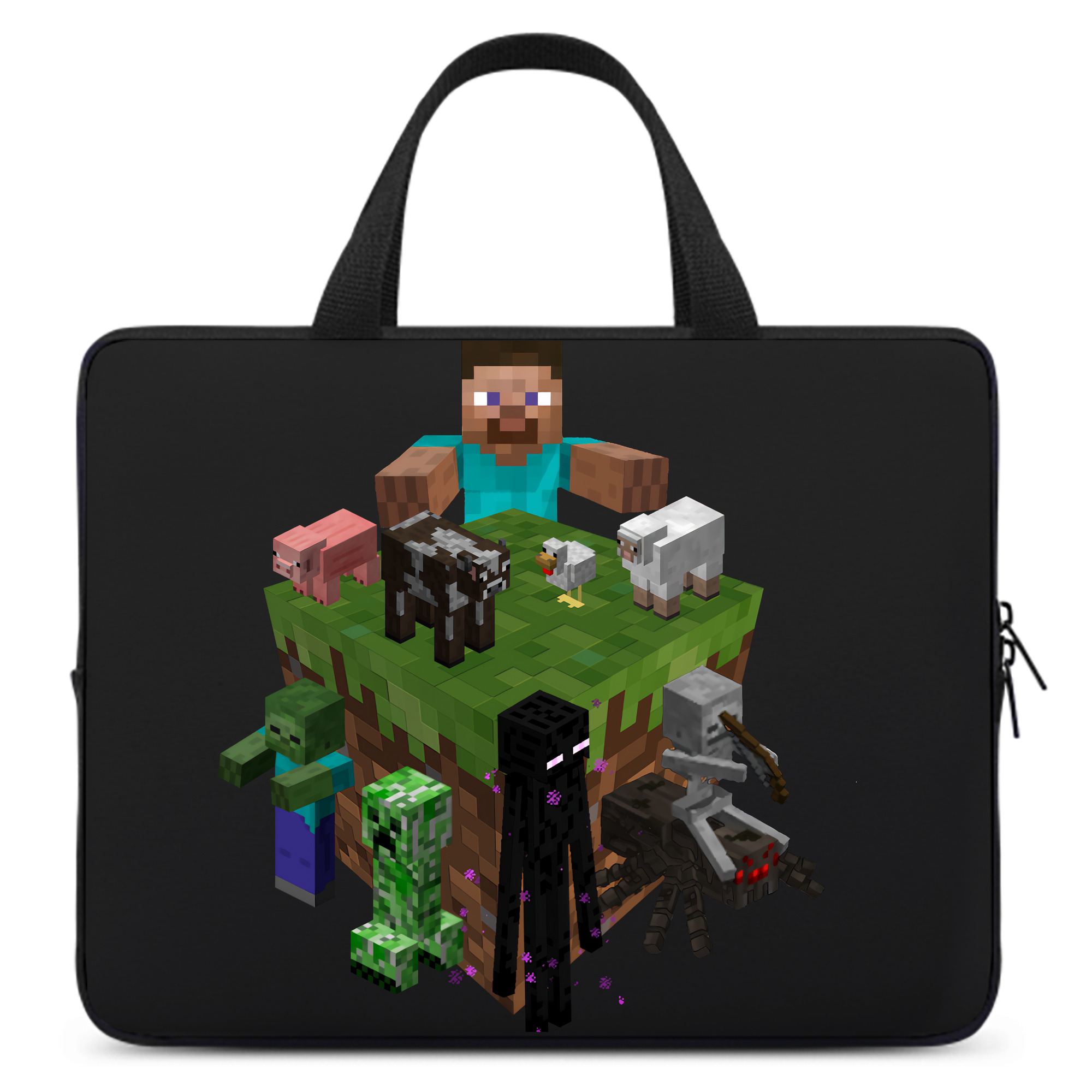 （画像用） マインクラフト ブロックの世界 Minecraft MC Block world 手提げノートパソコンバッグ