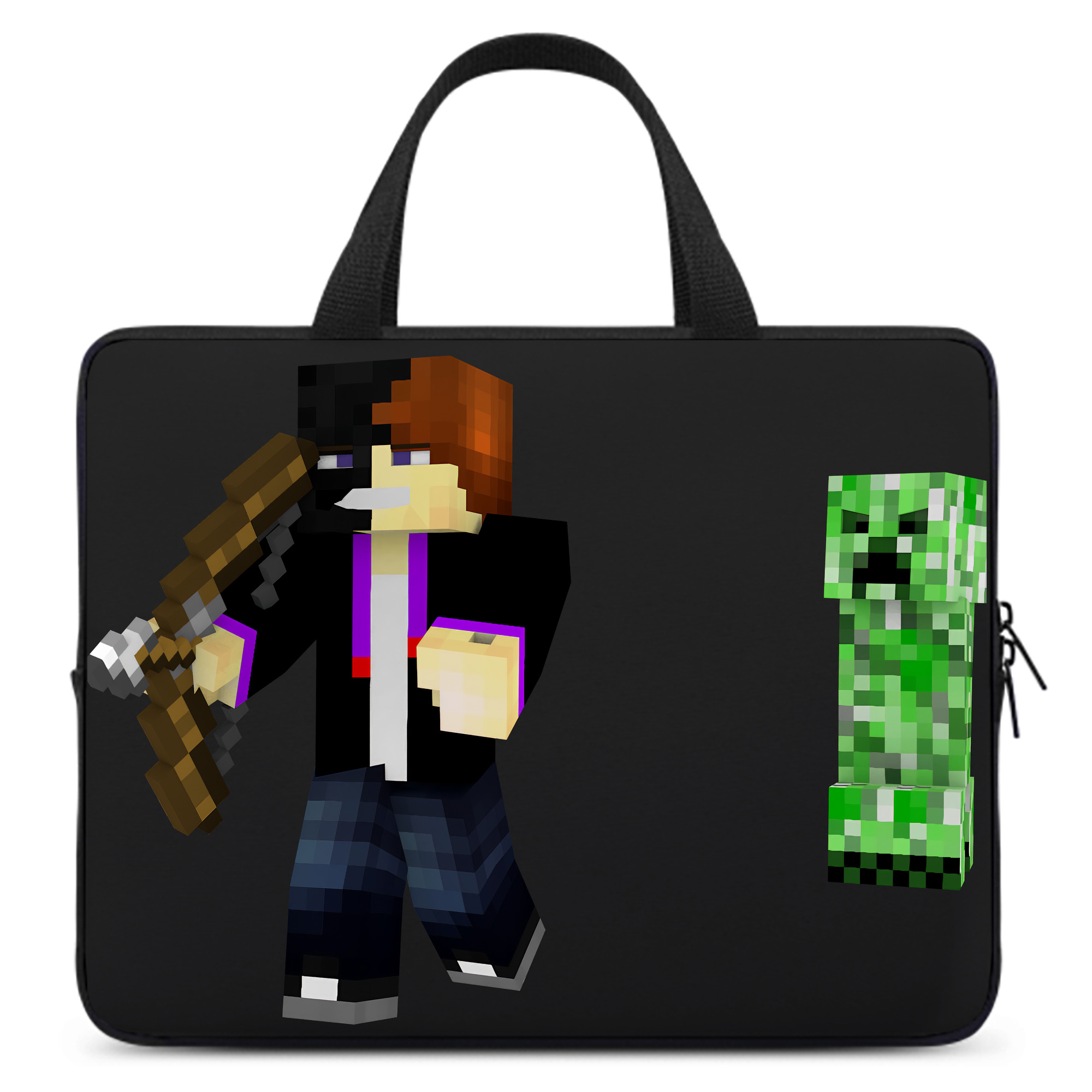 （画像用） マインクラフト ブロックの世界 Minecraft MC Block world 手提げノートパソコンバッグ