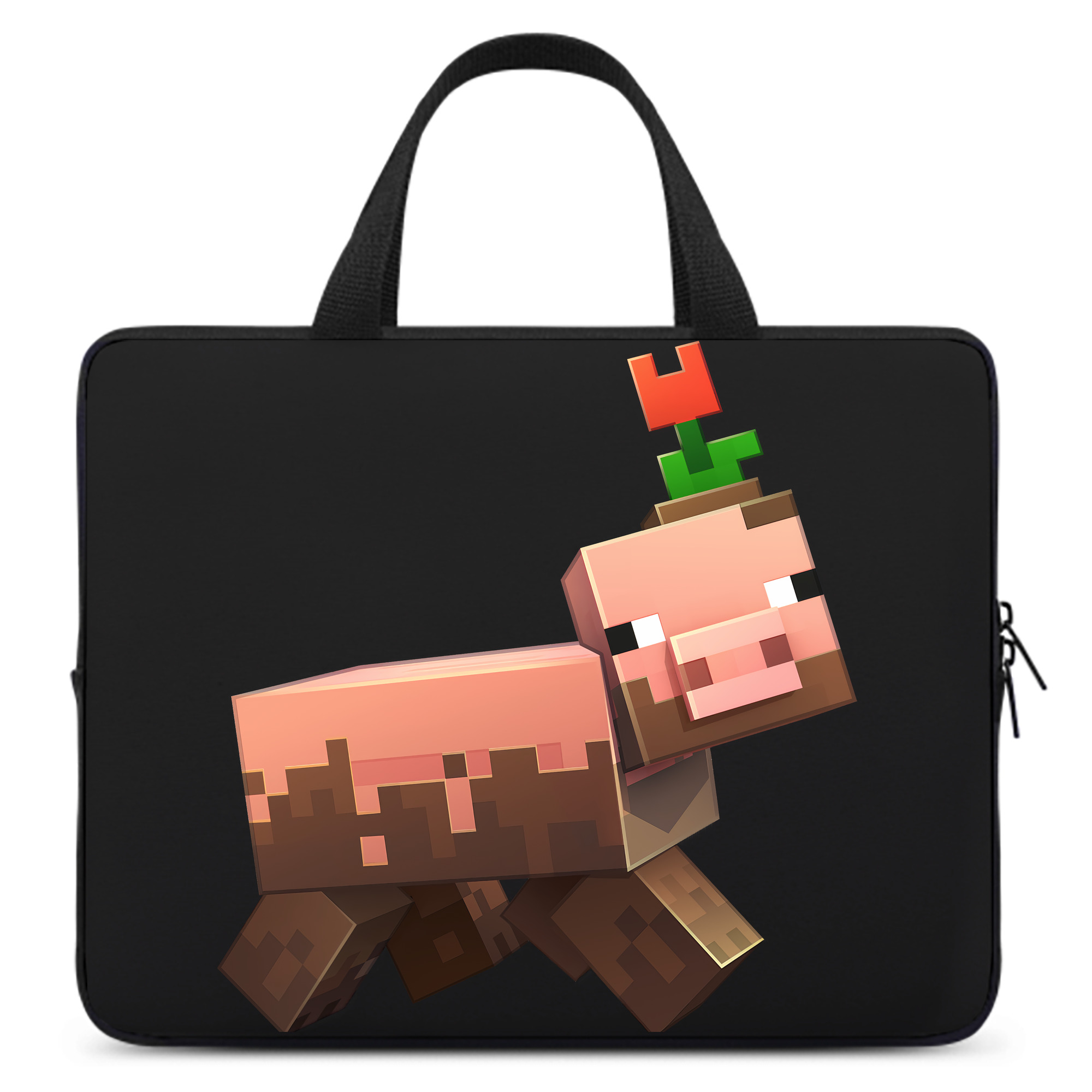 （画像用） マインクラフト ブロックの世界 Minecraft MC Block world 手提げノートパソコンバッグ