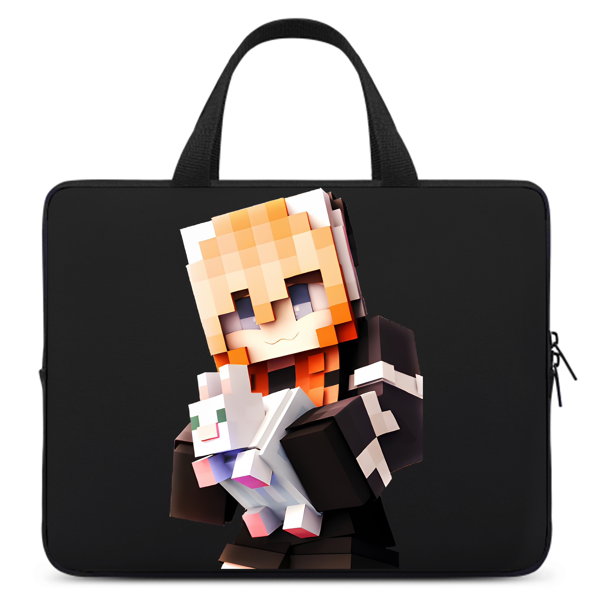 （画像用） マインクラフト ブロックの世界 Minecraft MC Block world 手提げノートパソコンバッグ