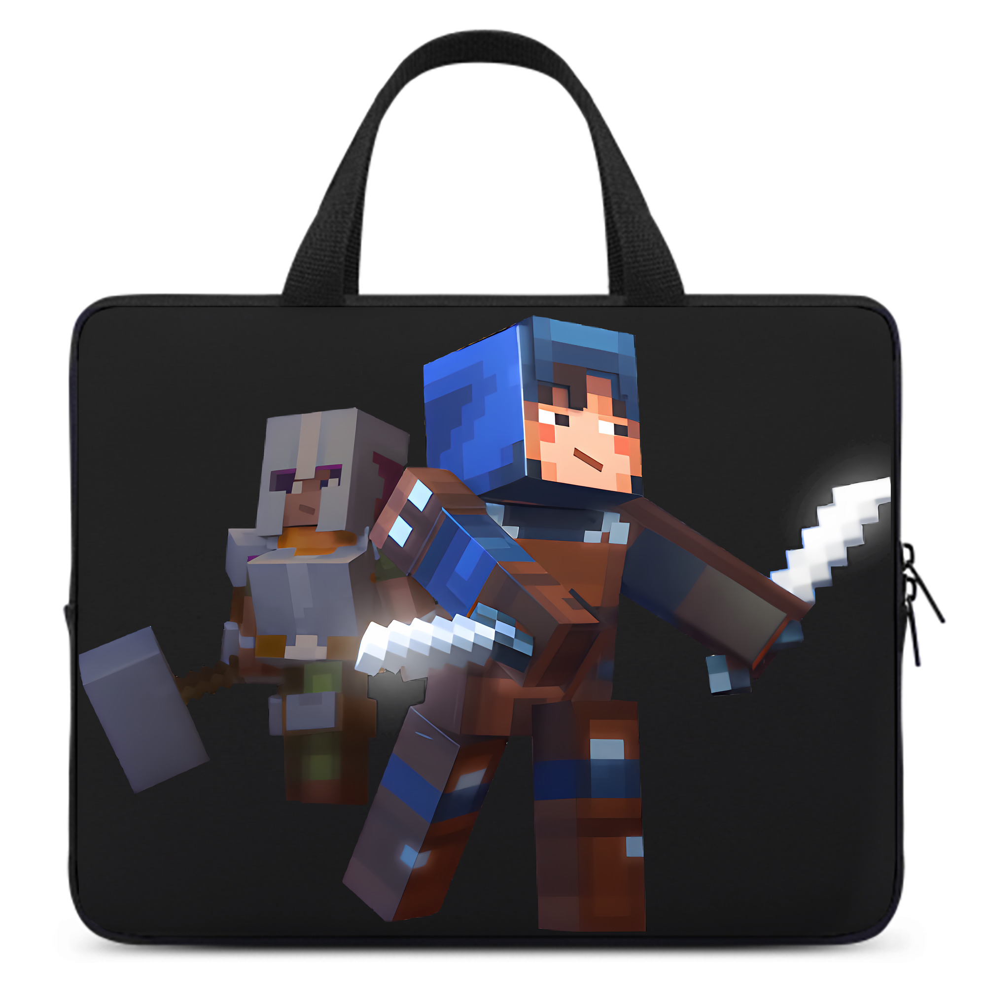 （画像用） マインクラフト ブロックの世界 Minecraft MC Block world 手提げノートパソコンバッグ