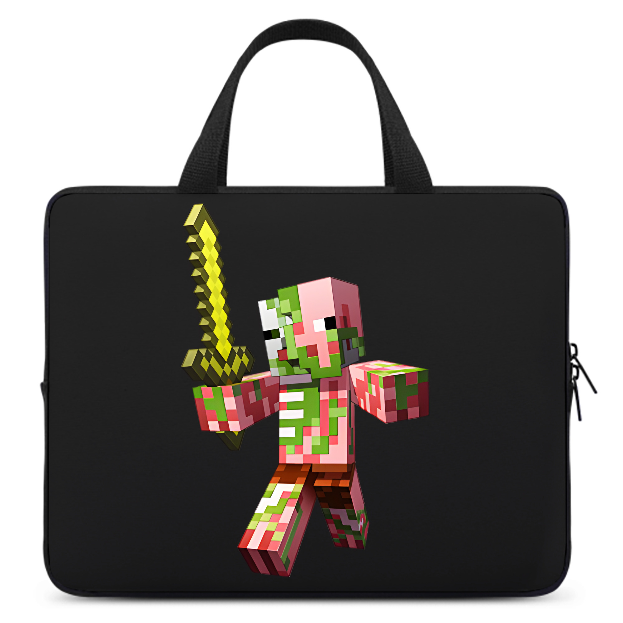 （画像用） マインクラフト ブロックの世界 Minecraft MC Block world 手提げノートパソコンバッグ