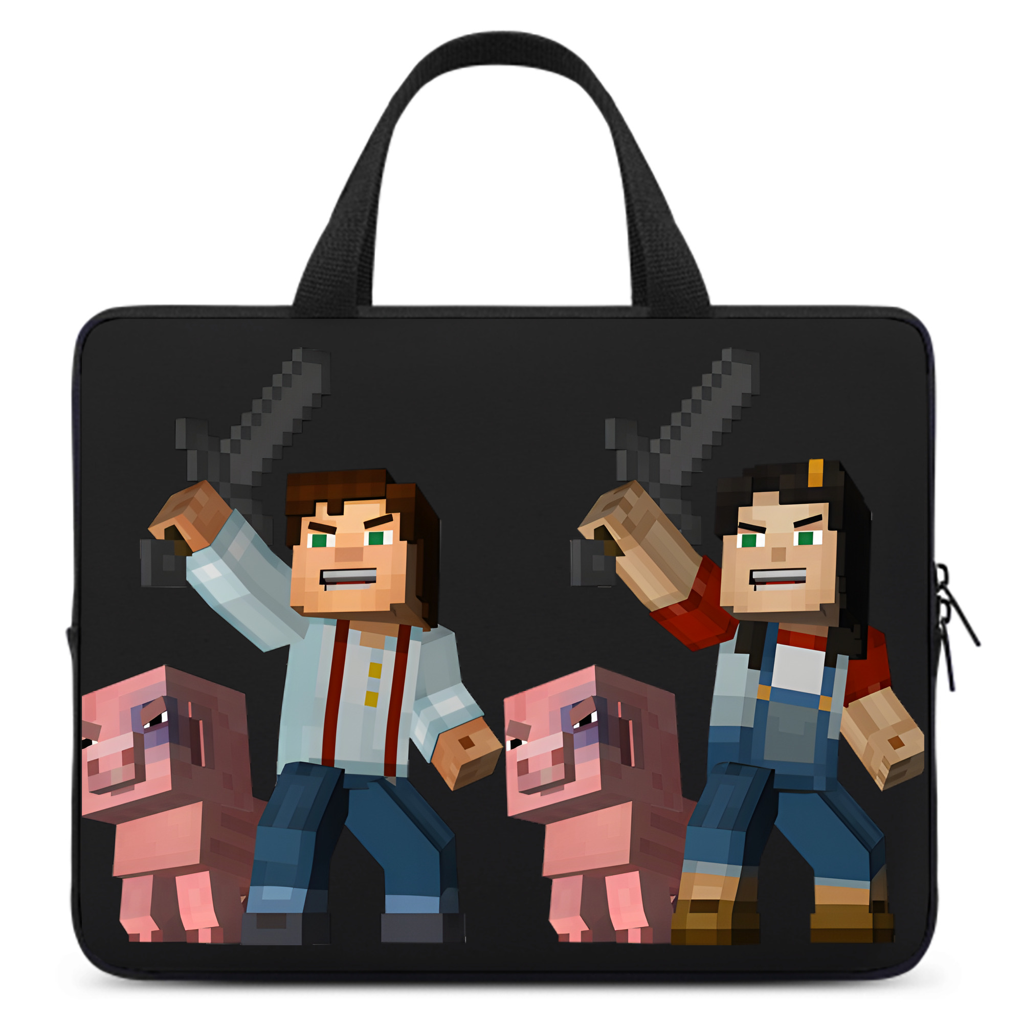 （画像用） マインクラフト ブロックの世界 Minecraft MC Block world 手提げノートパソコンバッグ