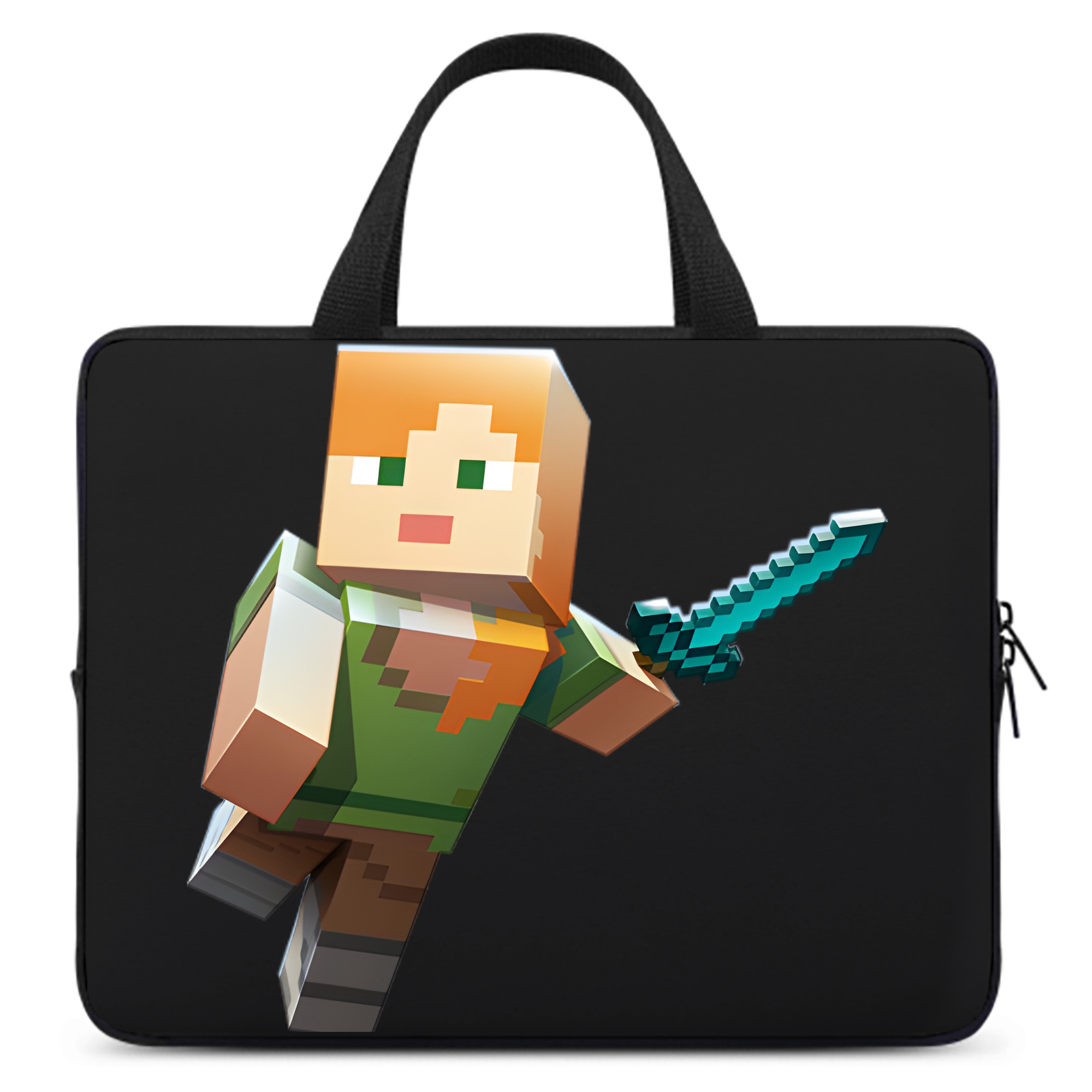 （画像用） マインクラフト ブロックの世界 Minecraft MC Block world 手提げノートパソコンバッグ