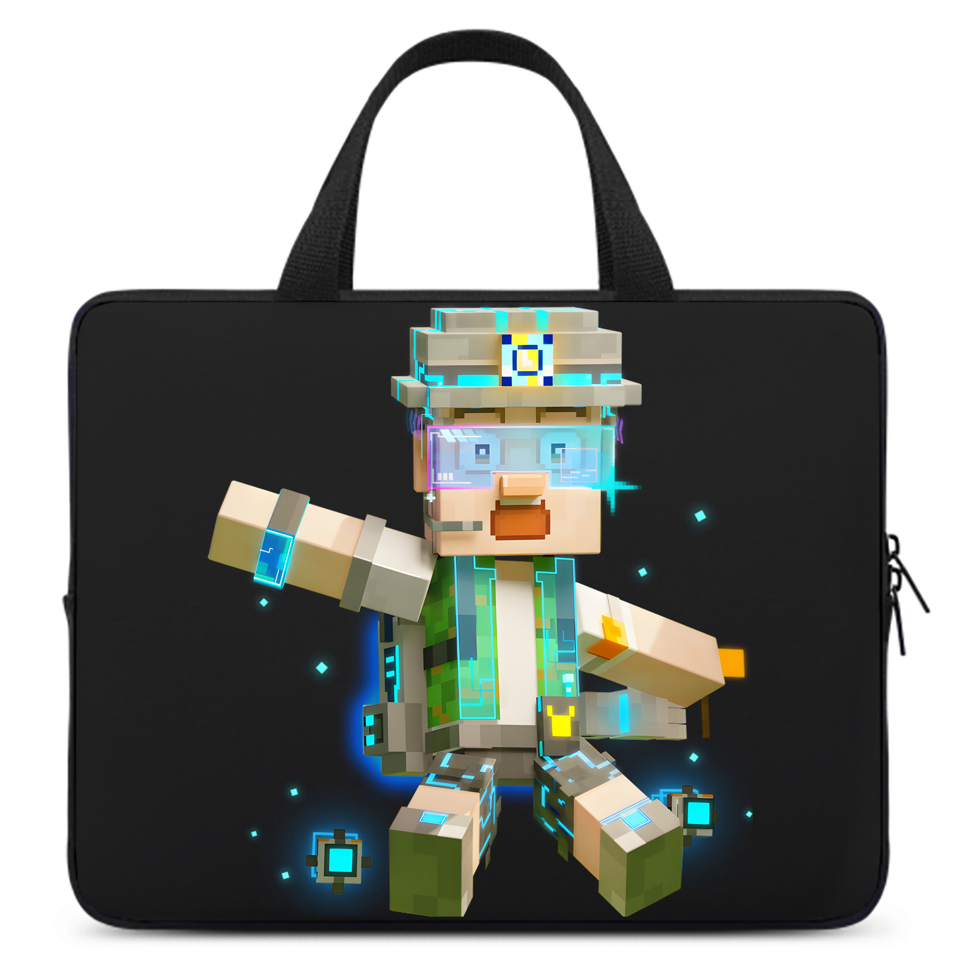 （画像用） マインクラフト ブロックの世界 Minecraft MC Block world 手提げノートパソコンバッグ