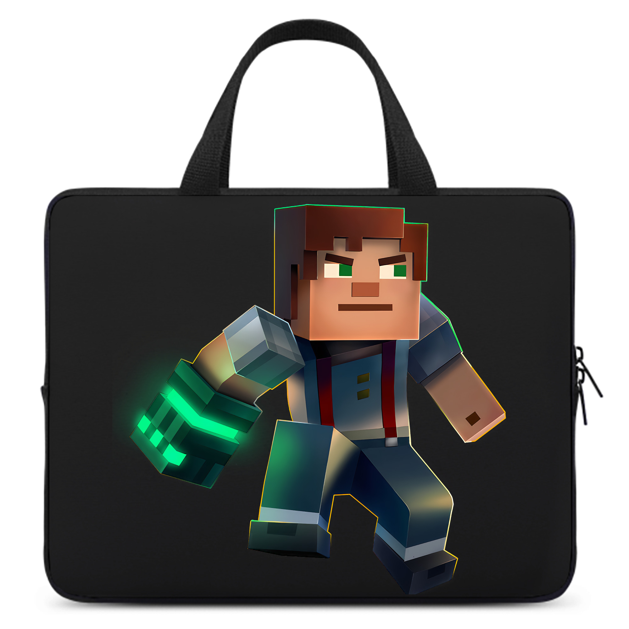 （画像用） マインクラフト ブロックの世界 Minecraft MC Block world 手提げノートパソコンバッグ
