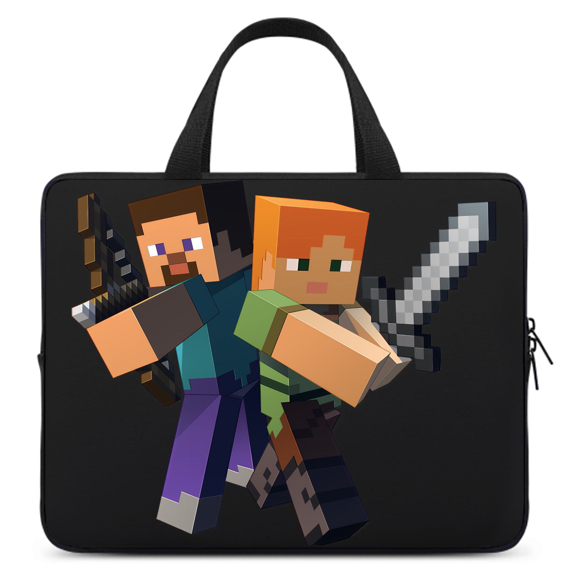 （画像用） マインクラフト ブロックの世界 Minecraft MC Block world 手提げノートパソコンバッグ