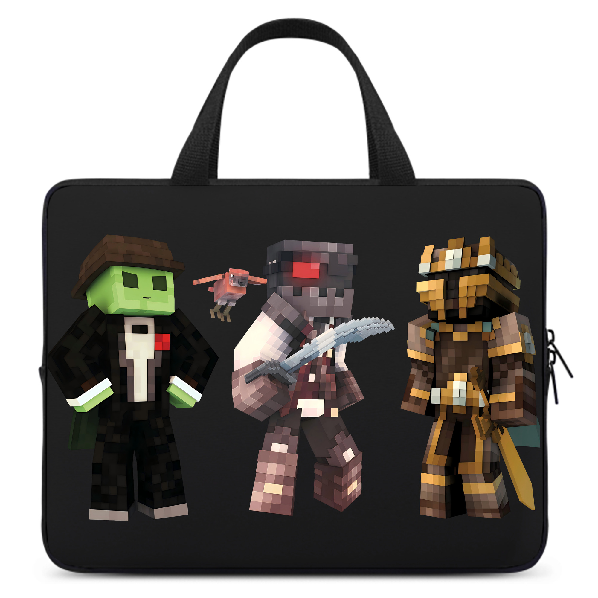 （画像用） マインクラフト ブロックの世界 Minecraft MC Block world 手提げノートパソコンバッグ