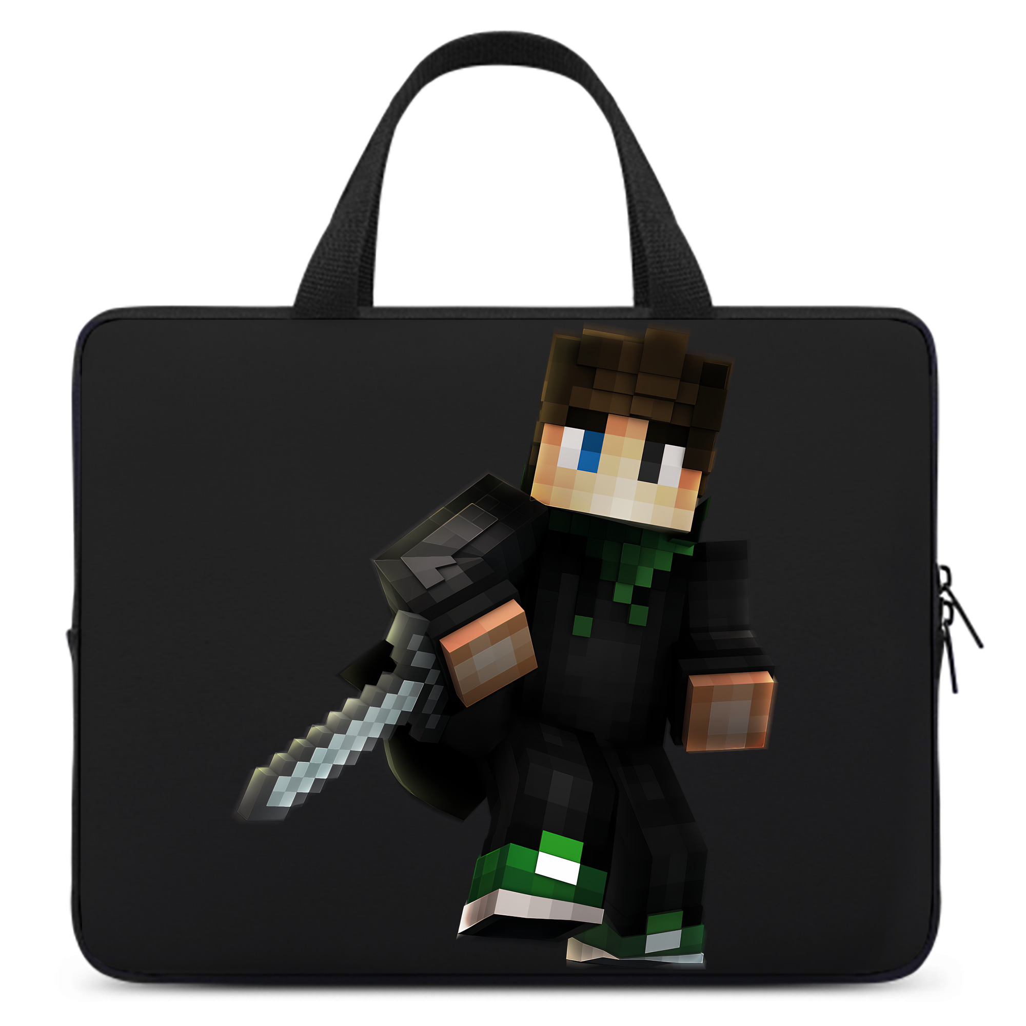 （画像用） マインクラフト ブロックの世界 Minecraft MC Block world 手提げノートパソコンバッグ