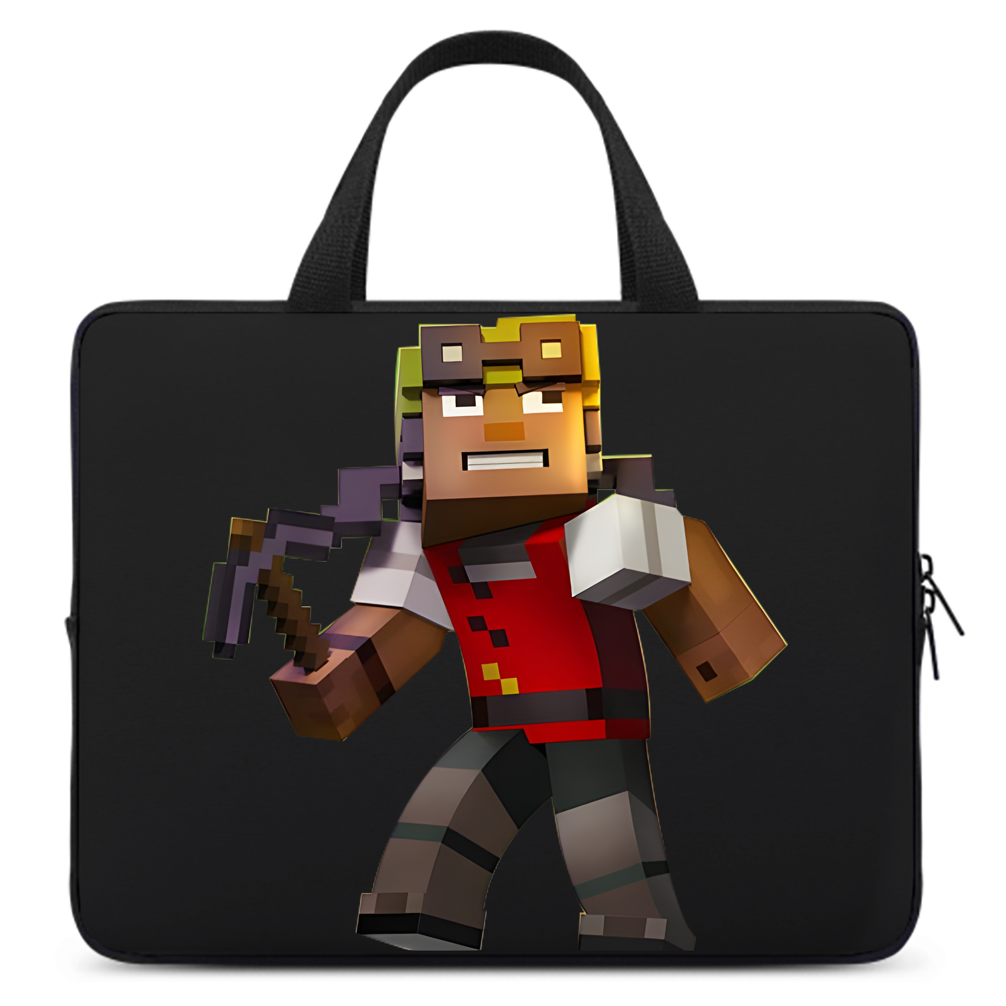 （画像用） マインクラフト ブロックの世界 Minecraft MC Block world 手提げノートパソコンバッグ