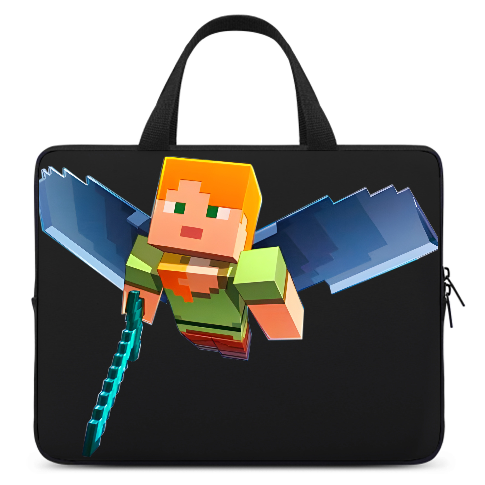 （画像用） マインクラフト ブロックの世界 Minecraft MC Block world 手提げノートパソコンバッグ