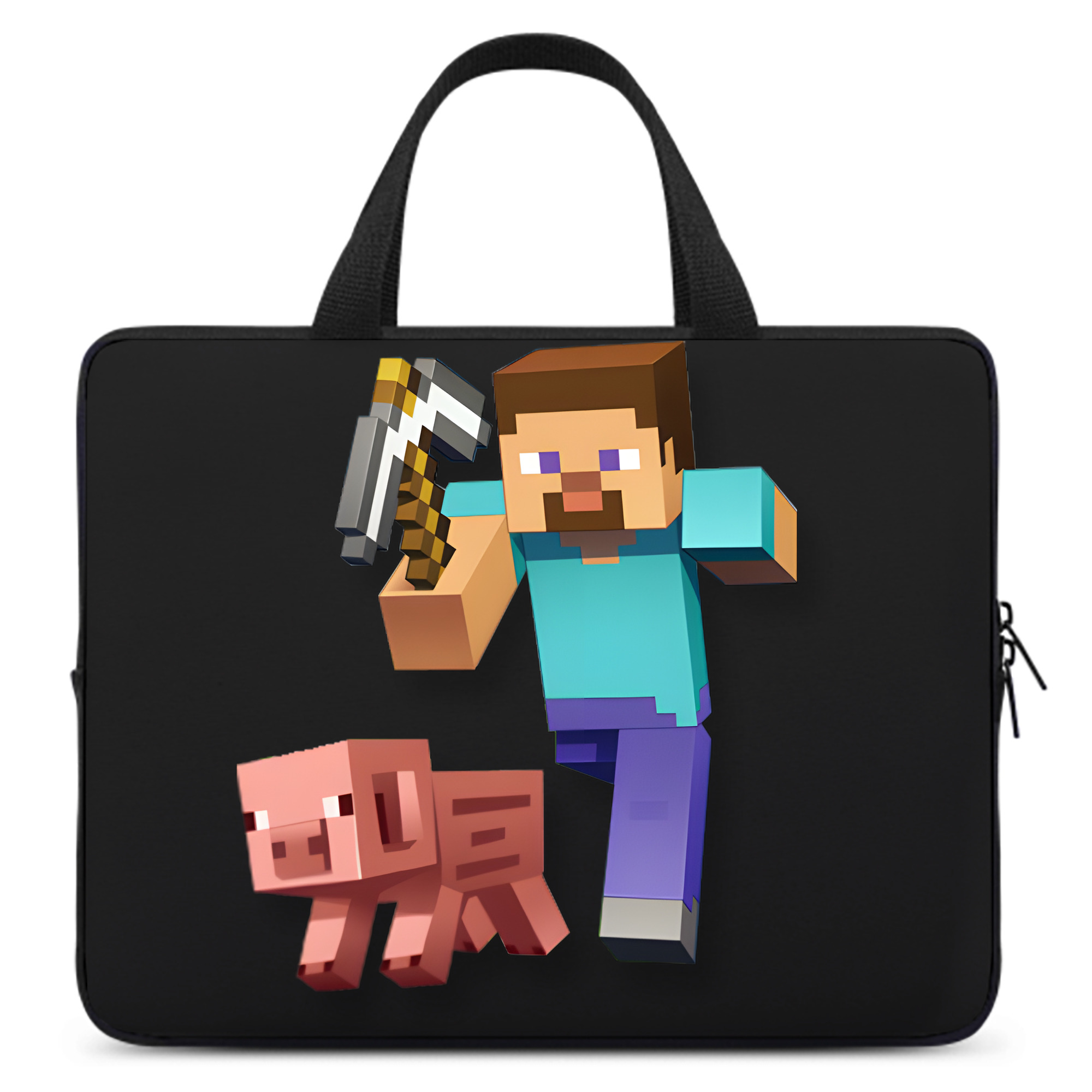 （画像用） マインクラフト ブロックの世界 Minecraft MC Block world 手提げノートパソコンバッグ