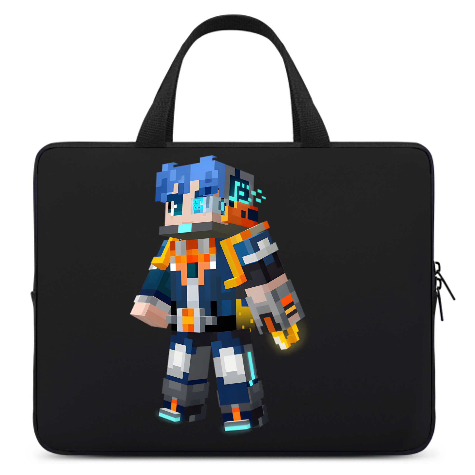 （画像用） マインクラフト ブロックの世界 Minecraft MC Block world 手提げノートパソコンバッグ