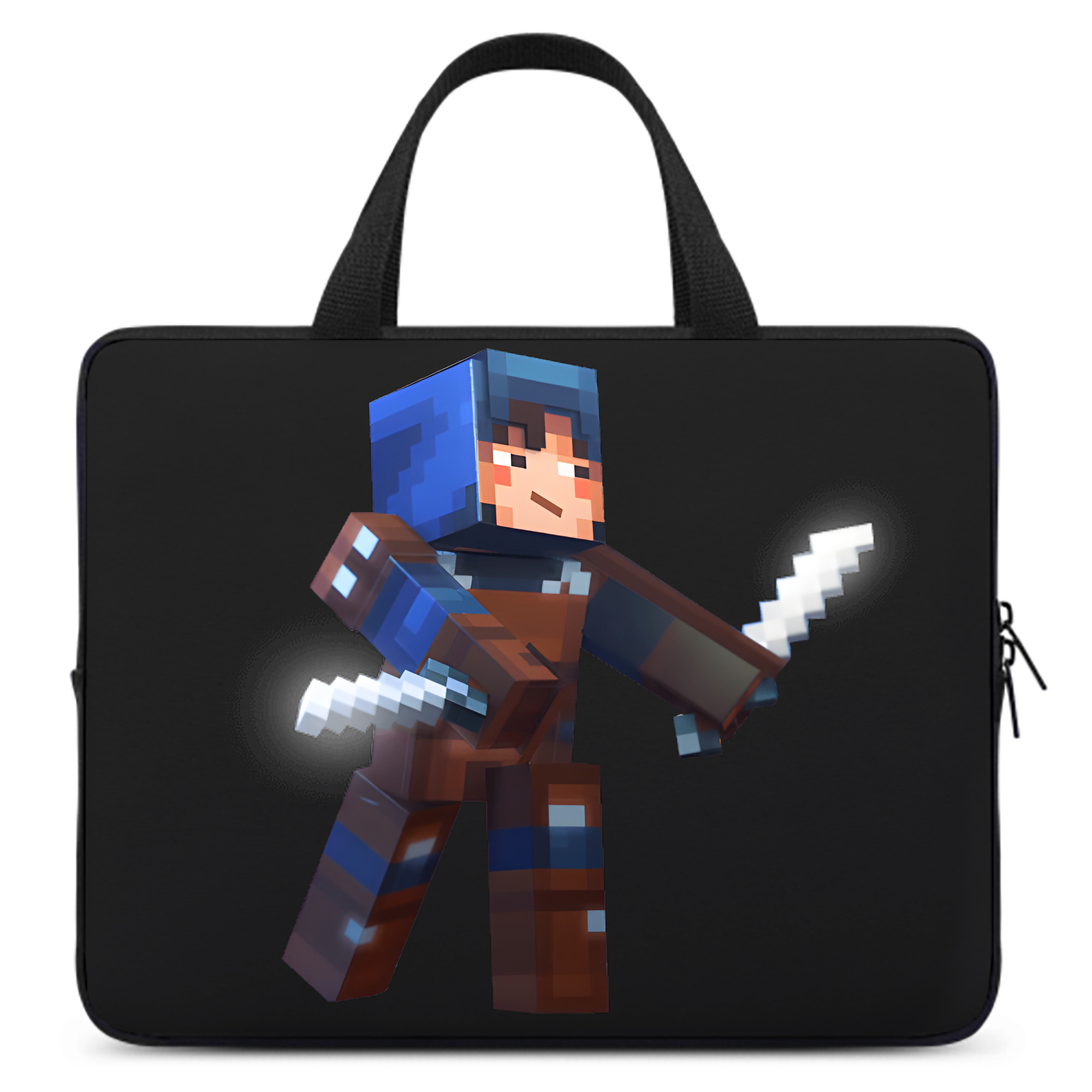 （画像用） マインクラフト ブロックの世界 Minecraft MC Block world 手提げノートパソコンバッグ