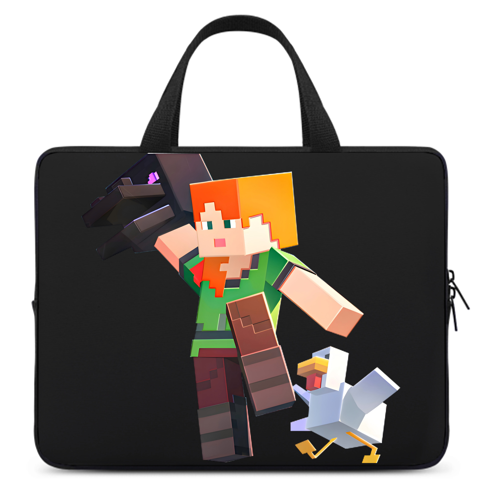 （画像用） マインクラフト ブロックの世界 Minecraft MC Block world 手提げノートパソコンバッグ
