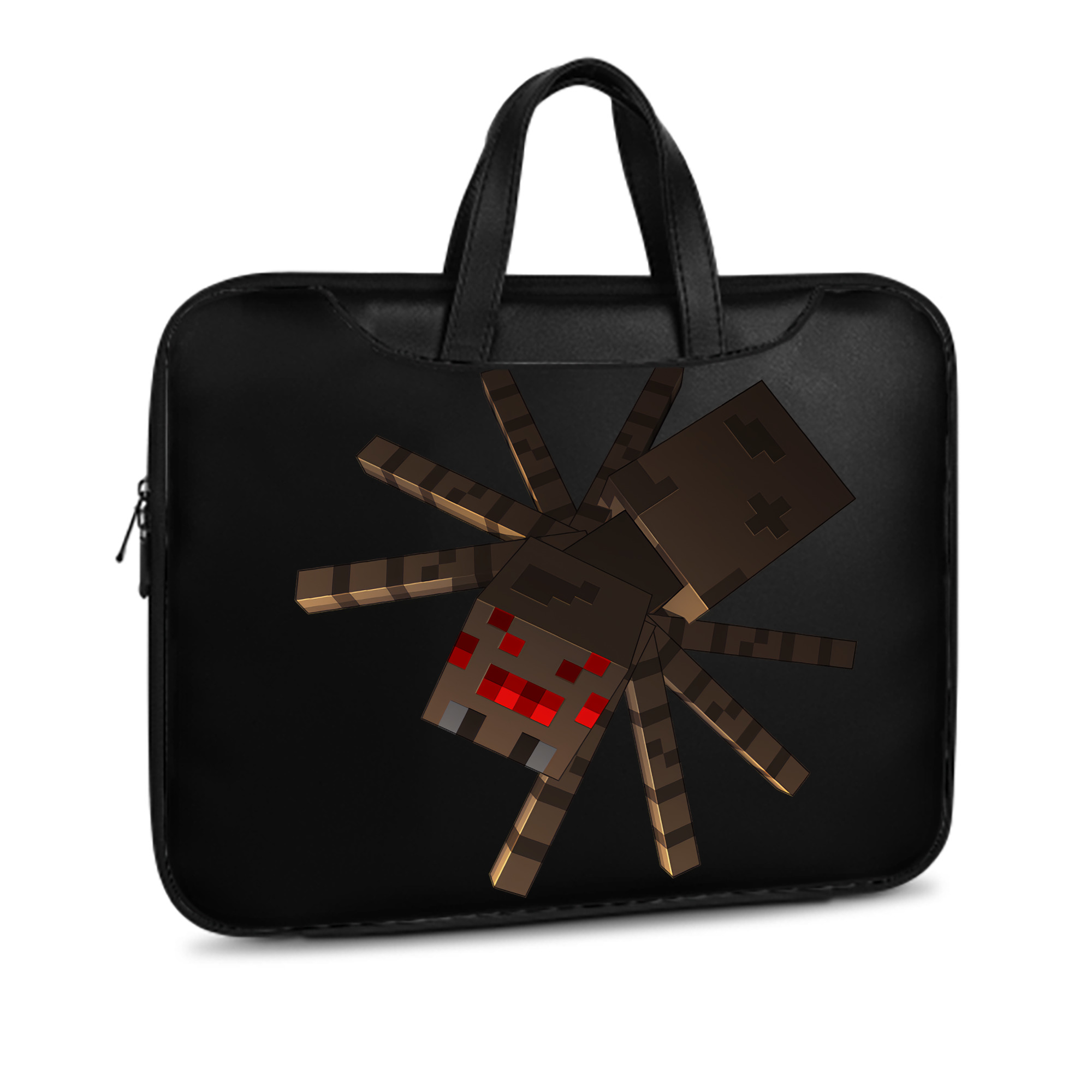 （画像用） マインクラフト ブロックの世界 Minecraft MC Block world レザーラップトップバッグ　ノートパソコンケース