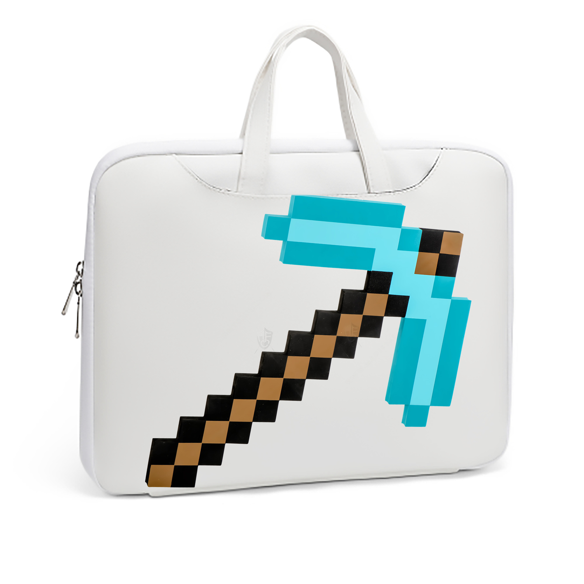 （画像用） マインクラフト ブロックの世界 Minecraft MC Block world レザーラップトップバッグ　ノートパソコンケース