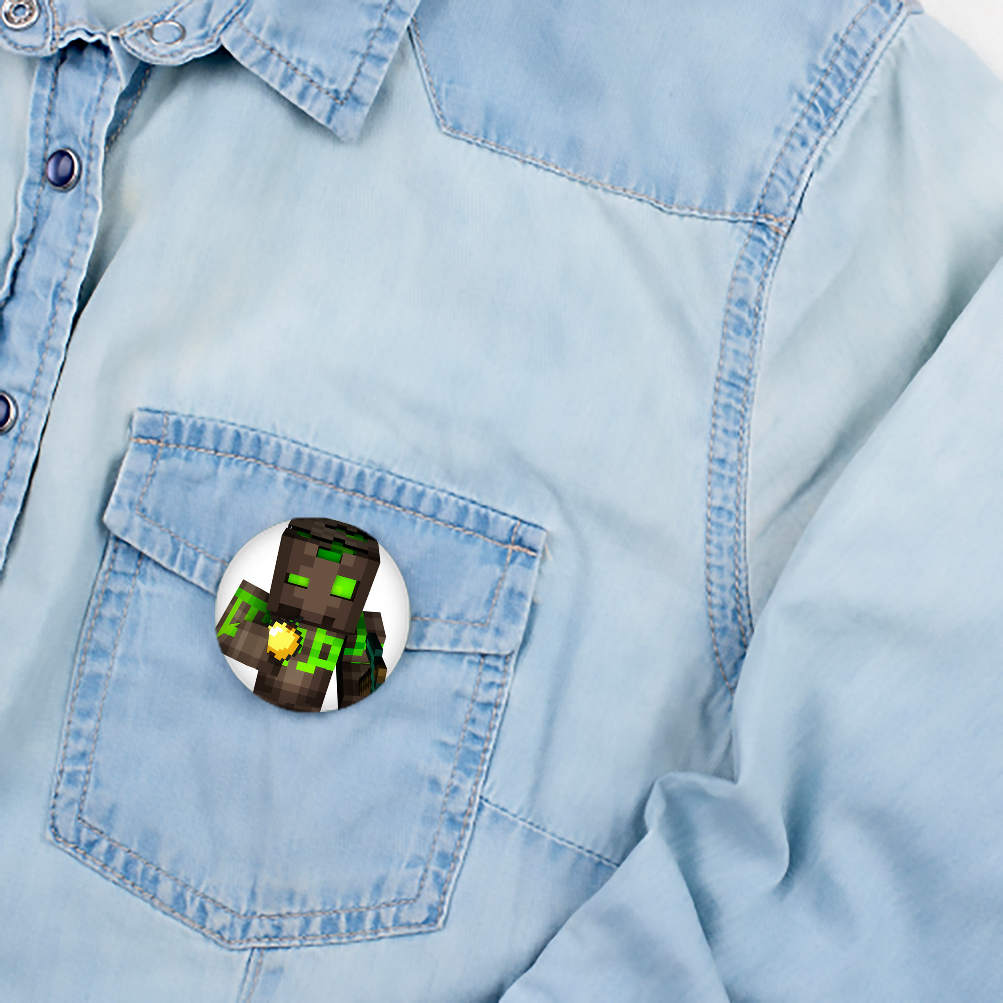 マインクラフト ブロックの世界 Minecraft MC Block world 6cm 缶バッジ 複数セット