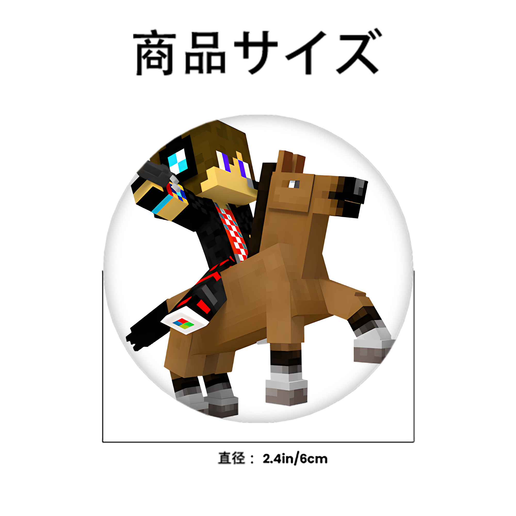 マインクラフト ブロックの世界 Minecraft MC Block world 6cm 缶バッジ 複数セット