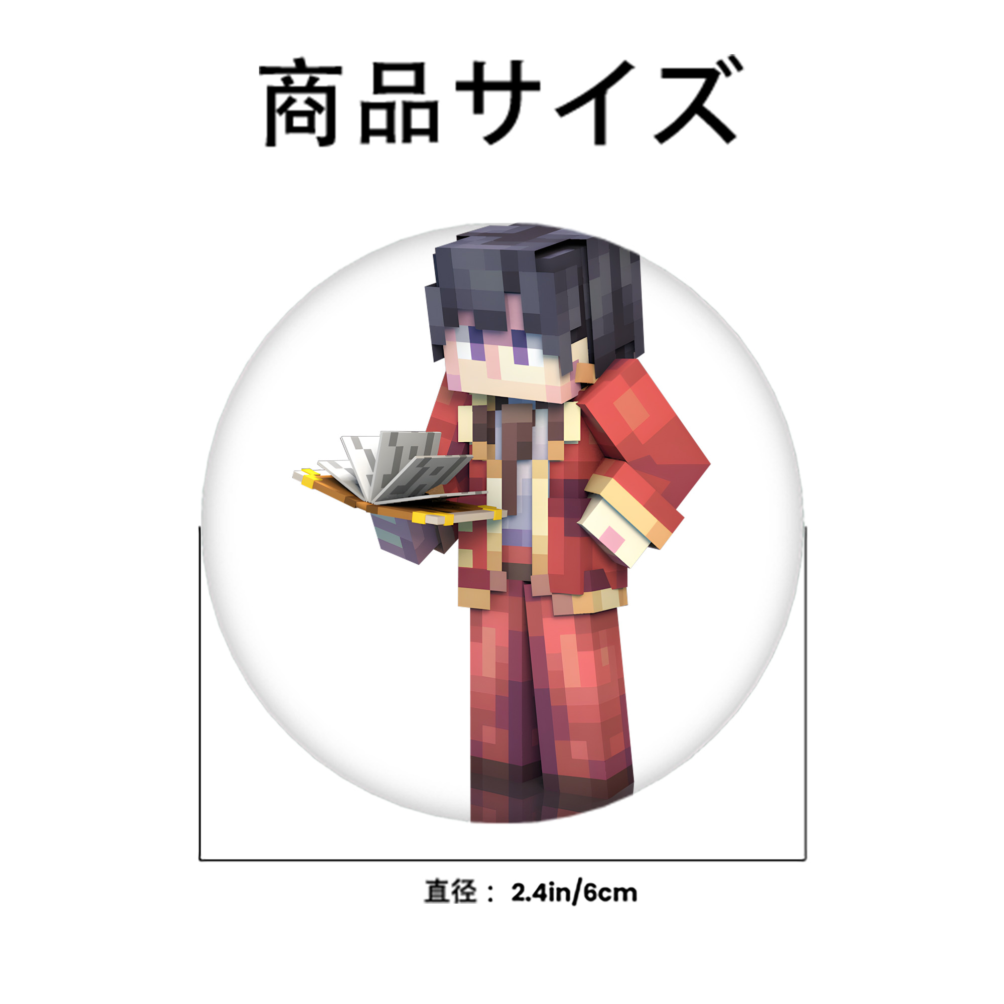 マインクラフト ブロックの世界 Minecraft MC Block world 6cm 缶バッジ 複数セット