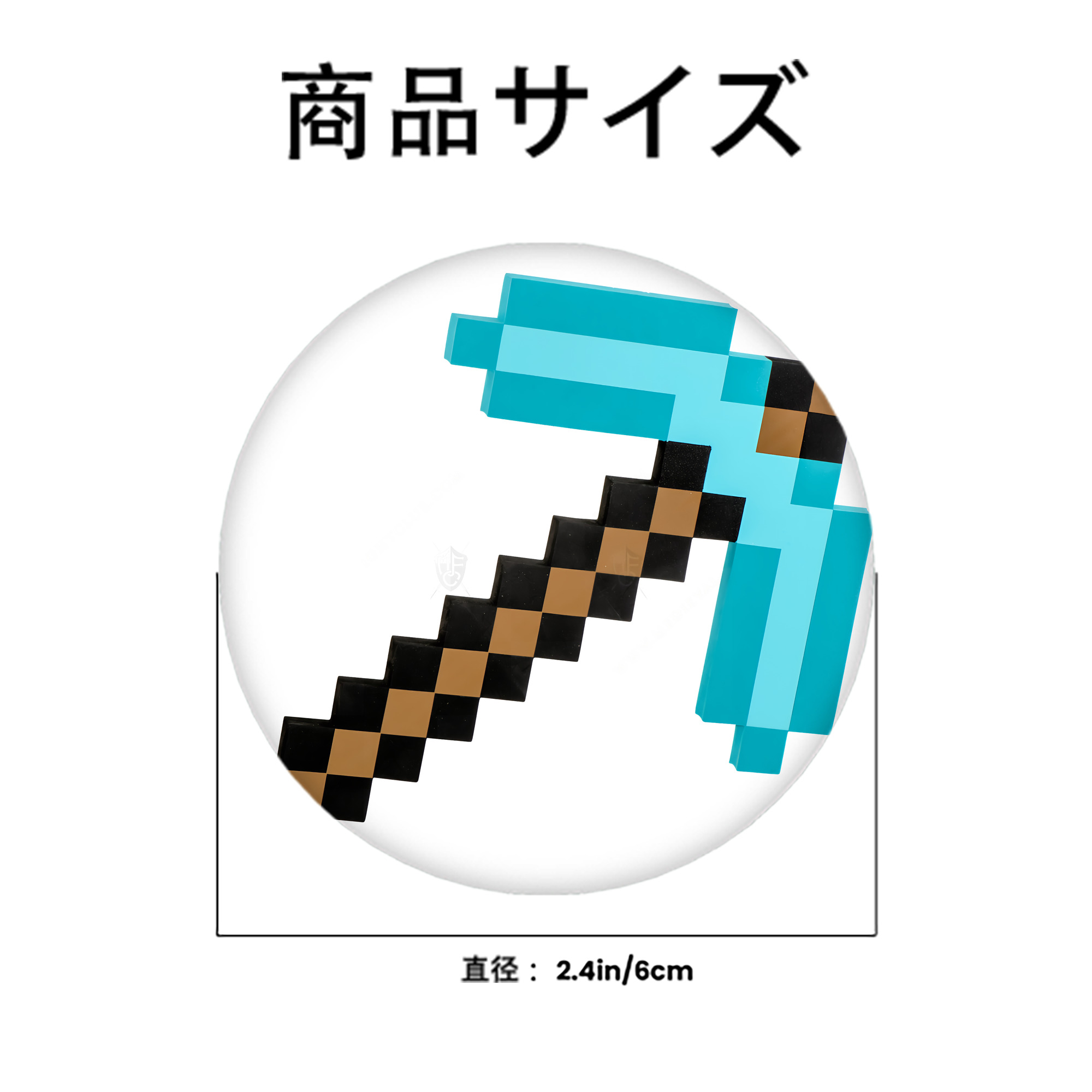 マインクラフト ブロックの世界 Minecraft MC Block world 6cm 缶バッジ 複数セット