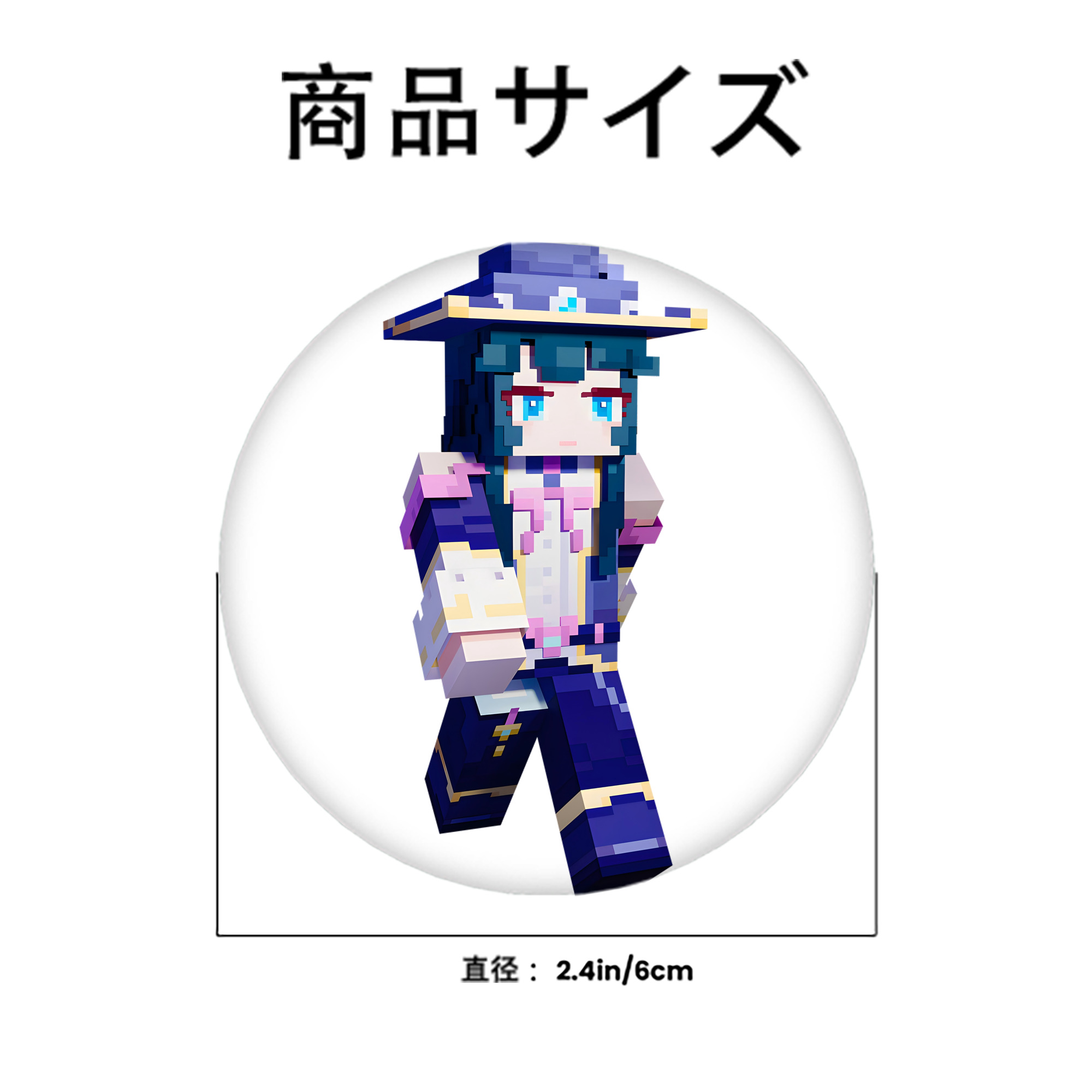 マインクラフト ブロックの世界 Minecraft MC Block world 6cm 缶バッジ 複数セット