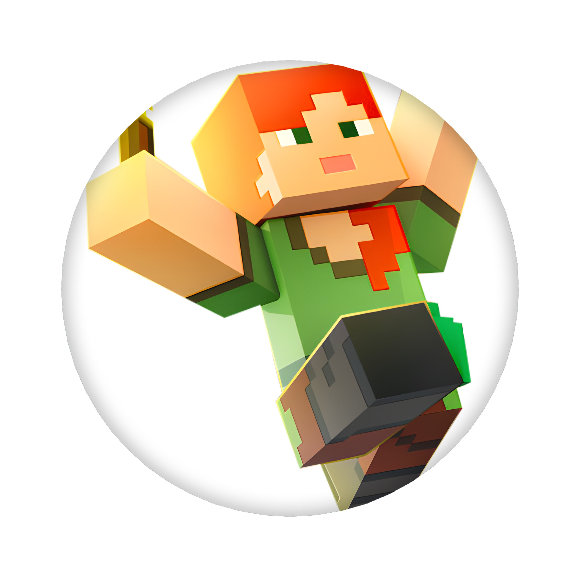 （画像用） マインクラフト ブロックの世界 Minecraft MC Block world 6cm 缶バッジ 複数セット