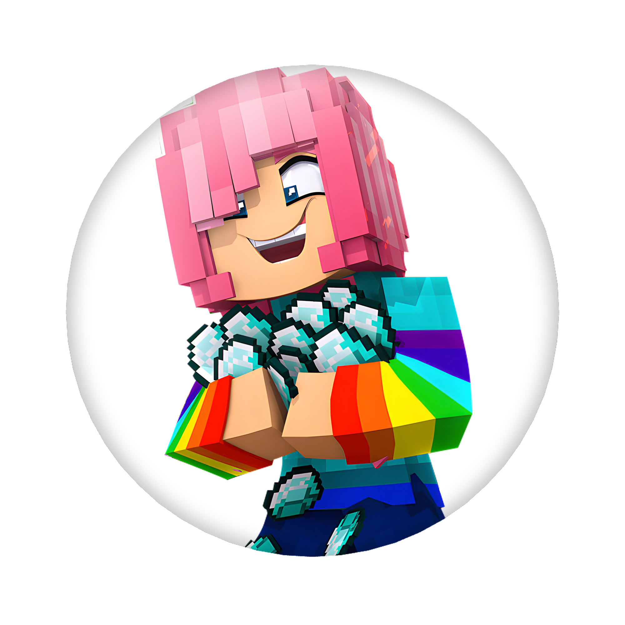 （画像用） マインクラフト ブロックの世界 Minecraft MC Block world 6cm 缶バッジ 複数セット